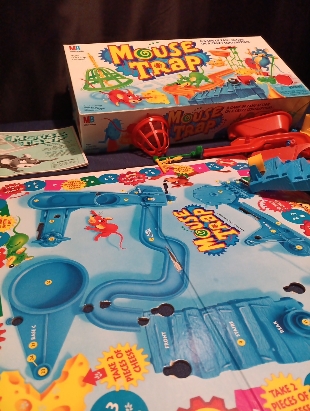 VINTAGE Mouse Trap Milton Bradley 1994 Classic Board Game Kids Family 1Mouse MIA