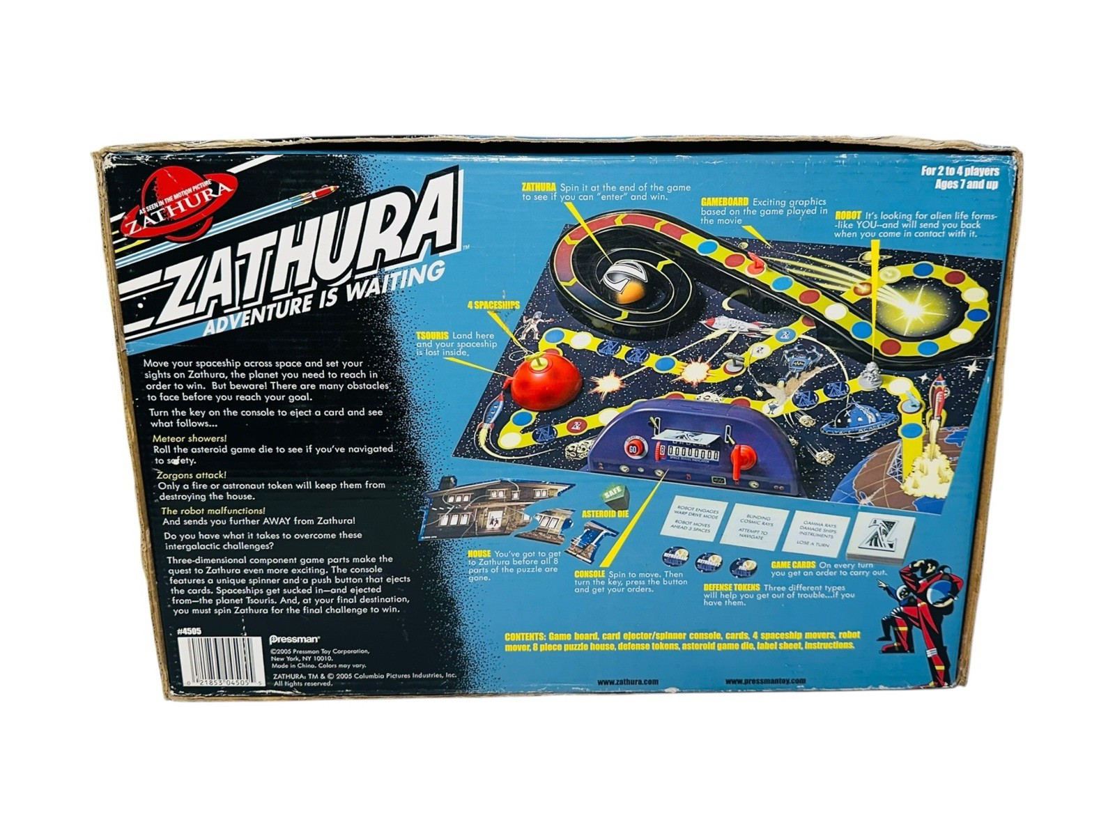 ZATHURA ADVENTURE IS WAITING BOARD GAME 2005 Pressman No 4505 Collectible WORKS!