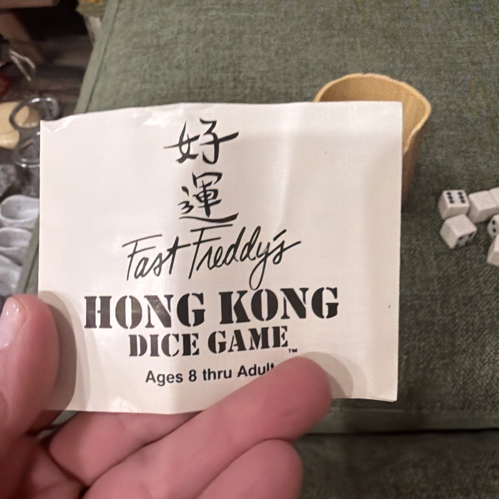 VTG Fast Freddys Hong Kong Dice Game Shaker Cup Jax LTD 1983 Family Game