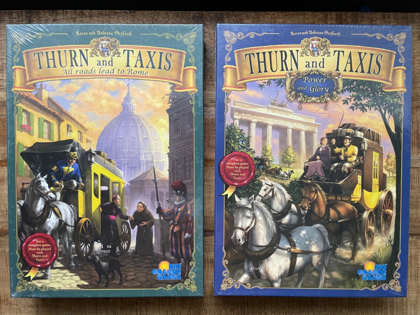 Thurn and Taxis All Roads Lead to Rome & Power and Glory board game expansions