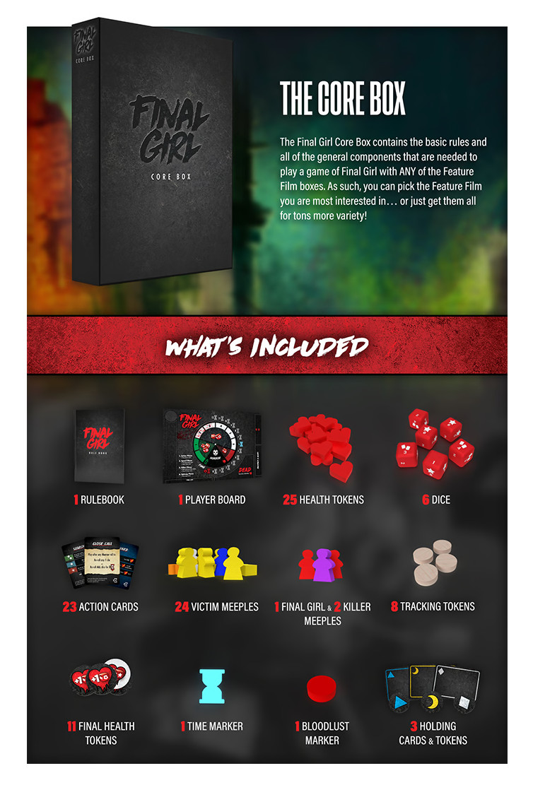 Final Girl: Killer From Tomorrow & Core Box. FG011 & FG000. Single Player Game