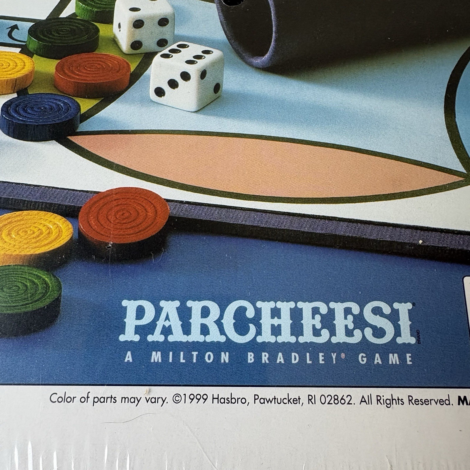 Parcheesi Board Game Vintage 1999 Milton Bradley Classic Game Ages 7+ 2-4 Player