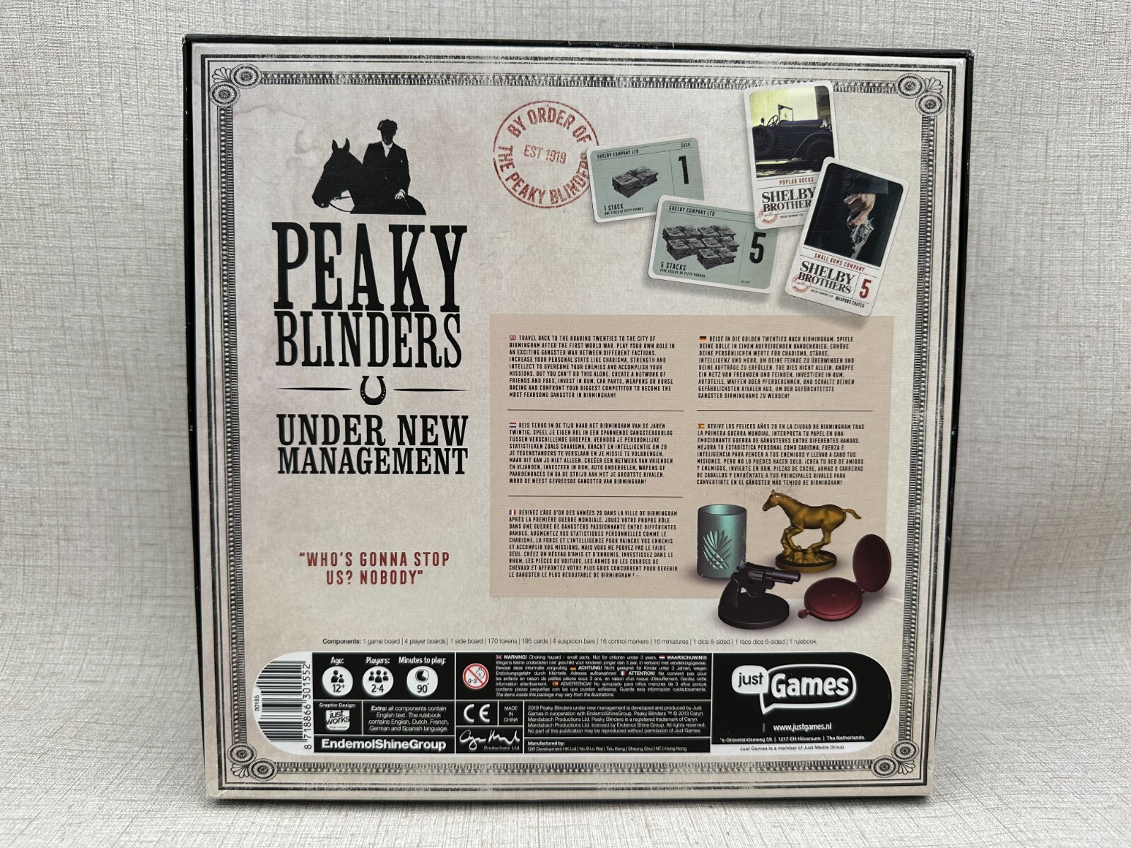 Peaky Blinders Under New Management, Mixed Colours Board Game un-punched 2019