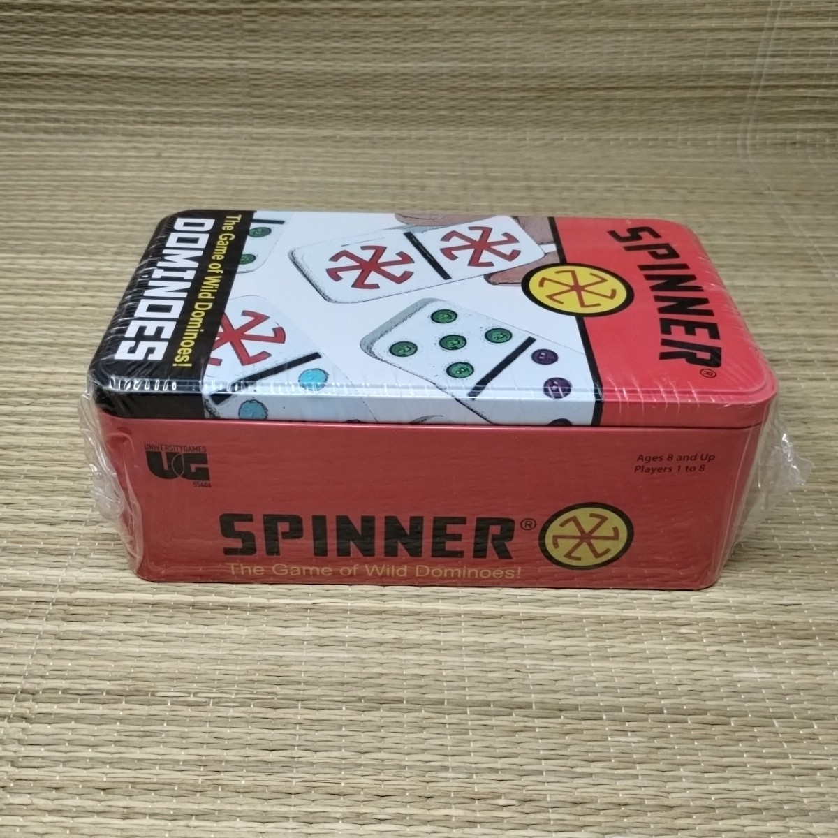 Spinner Colored Dot Dominoes Set with 66 Tiles Wild Gameplay All Ages Sealed New