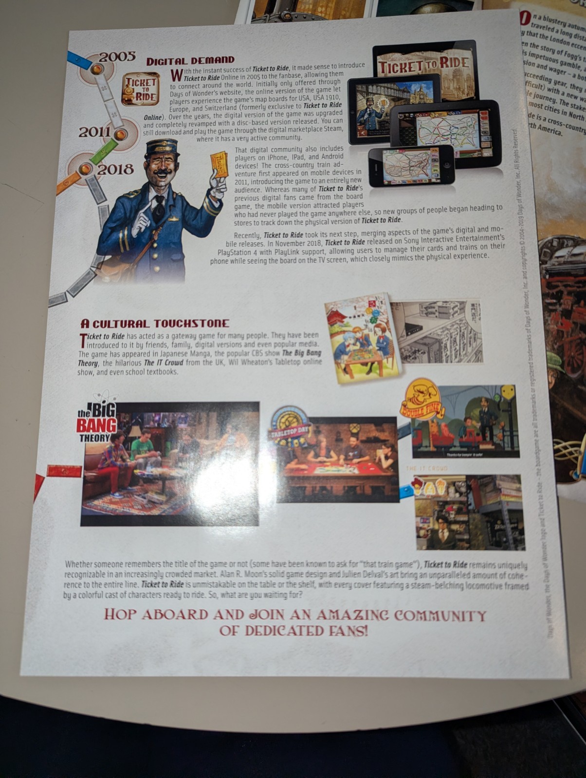 Ticket To Ride 15th Anniversary special Edition Days of Wonder Complete, sleeve