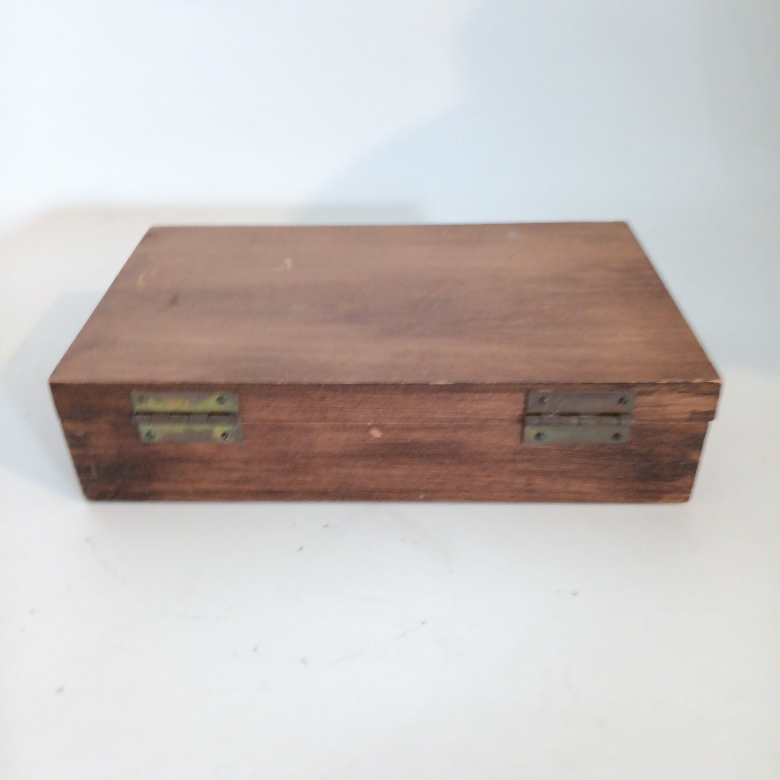 Vintage 28 Piece Domino Set In Walnut Wood Box Pacific Game Company With Papers