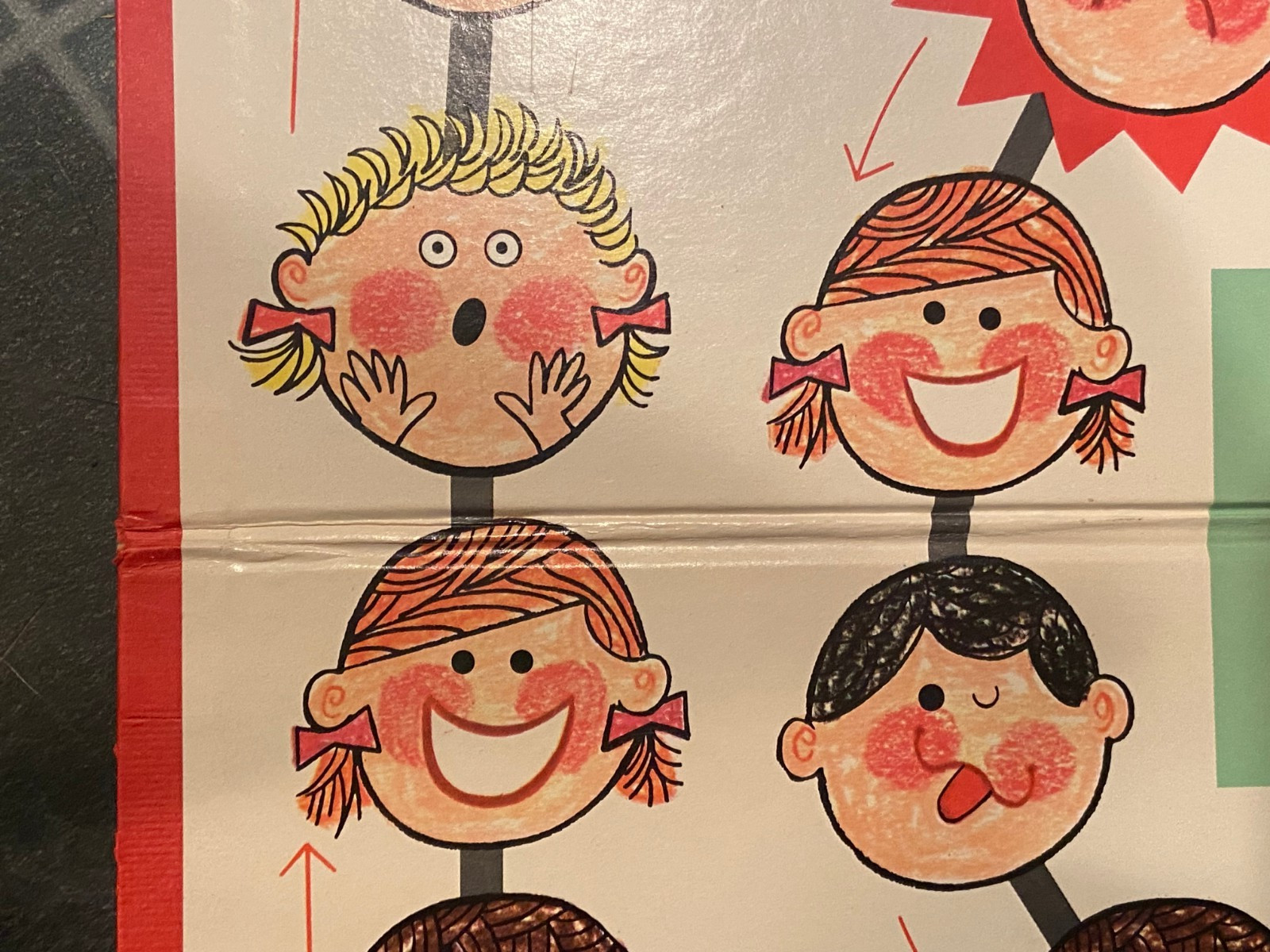 VIntage 1968 Happy Face Board Game REPLACMENT BOARD ONLY 16 1/4″ *Pre-Owned* o2
