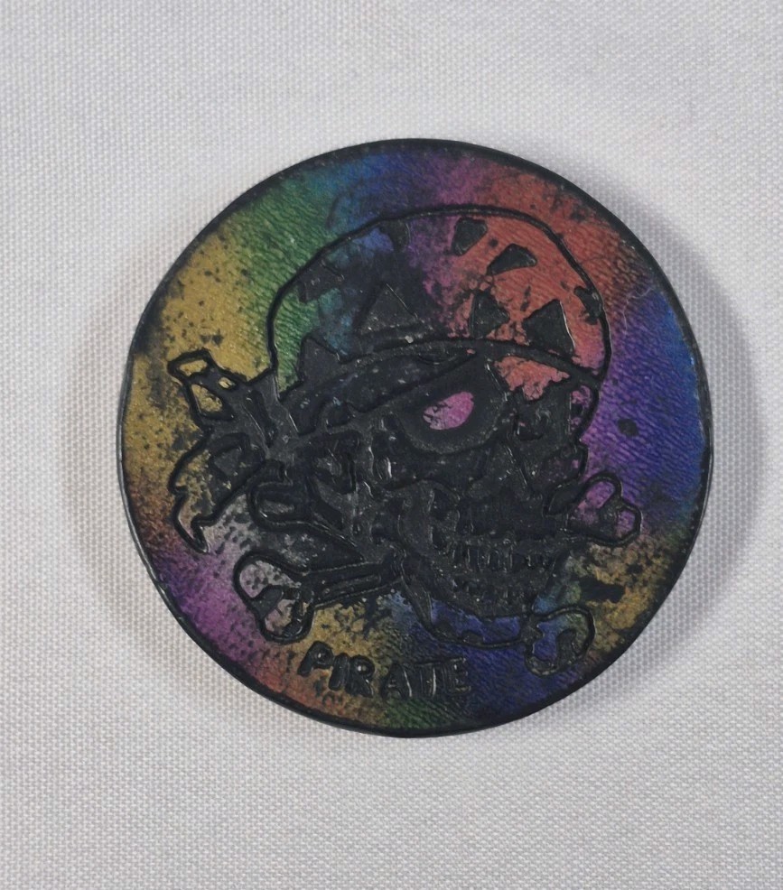 Vintage 90s Pog Slammers Set of 3 – Blue Clear Poison, TNT, & Pirate