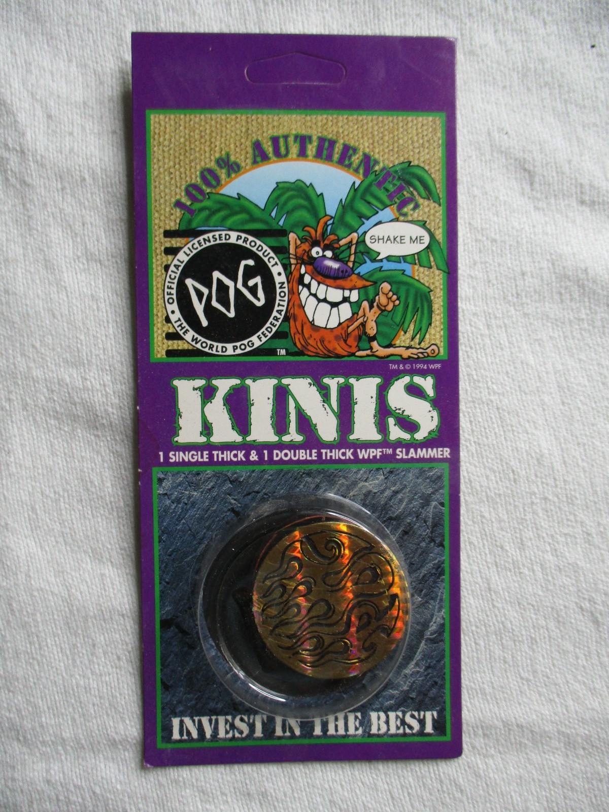 NOS Vtg 1994 New Sealed Authentic POG KINIS Single & Double Thick WPF Slammer