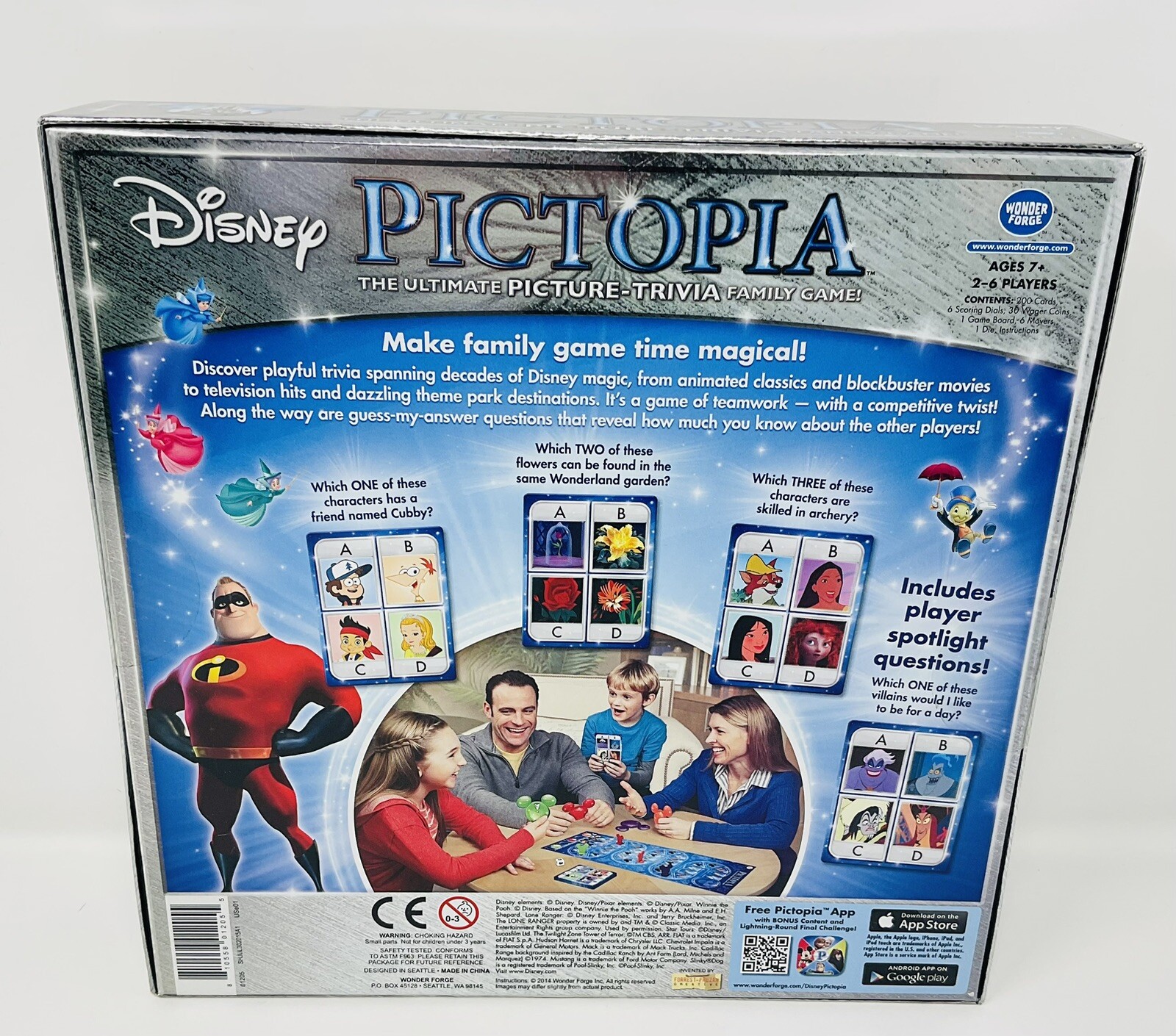 Pictopia Disney Edition Board Game Picture Trivia Family Ages 7+ 2-6 Players NIB