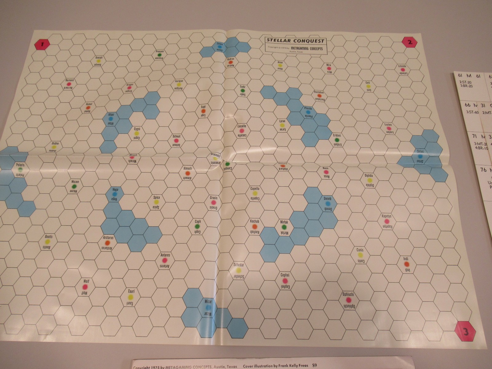 Stellar Conquest – Metagaming 1975 – UNPUNCHED Sci-Fi Board Game–Ziplock Bag Ed.