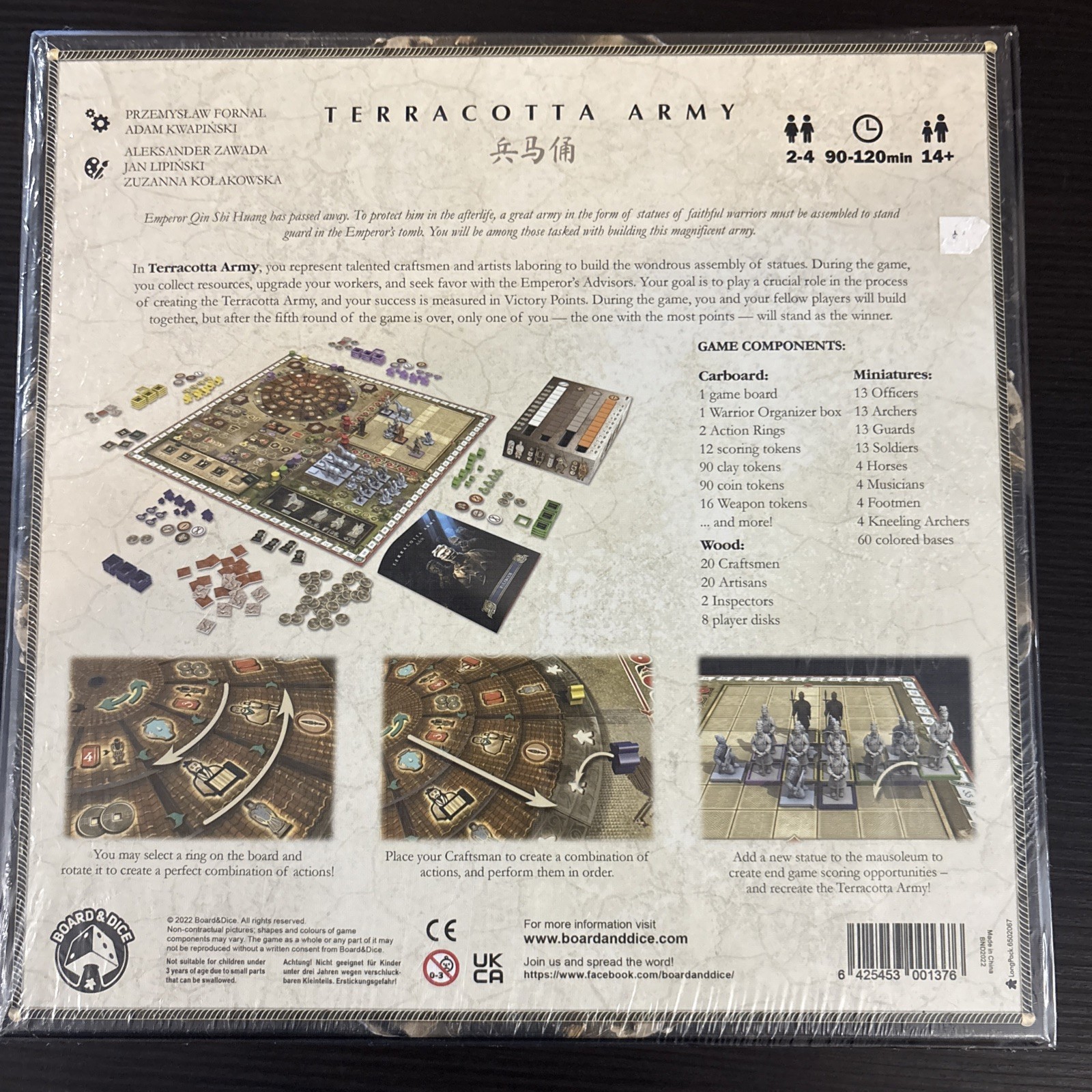 TERRACOTTA ARMY Board Game BOARD AND DICE New Sealed 2 To 4 Players