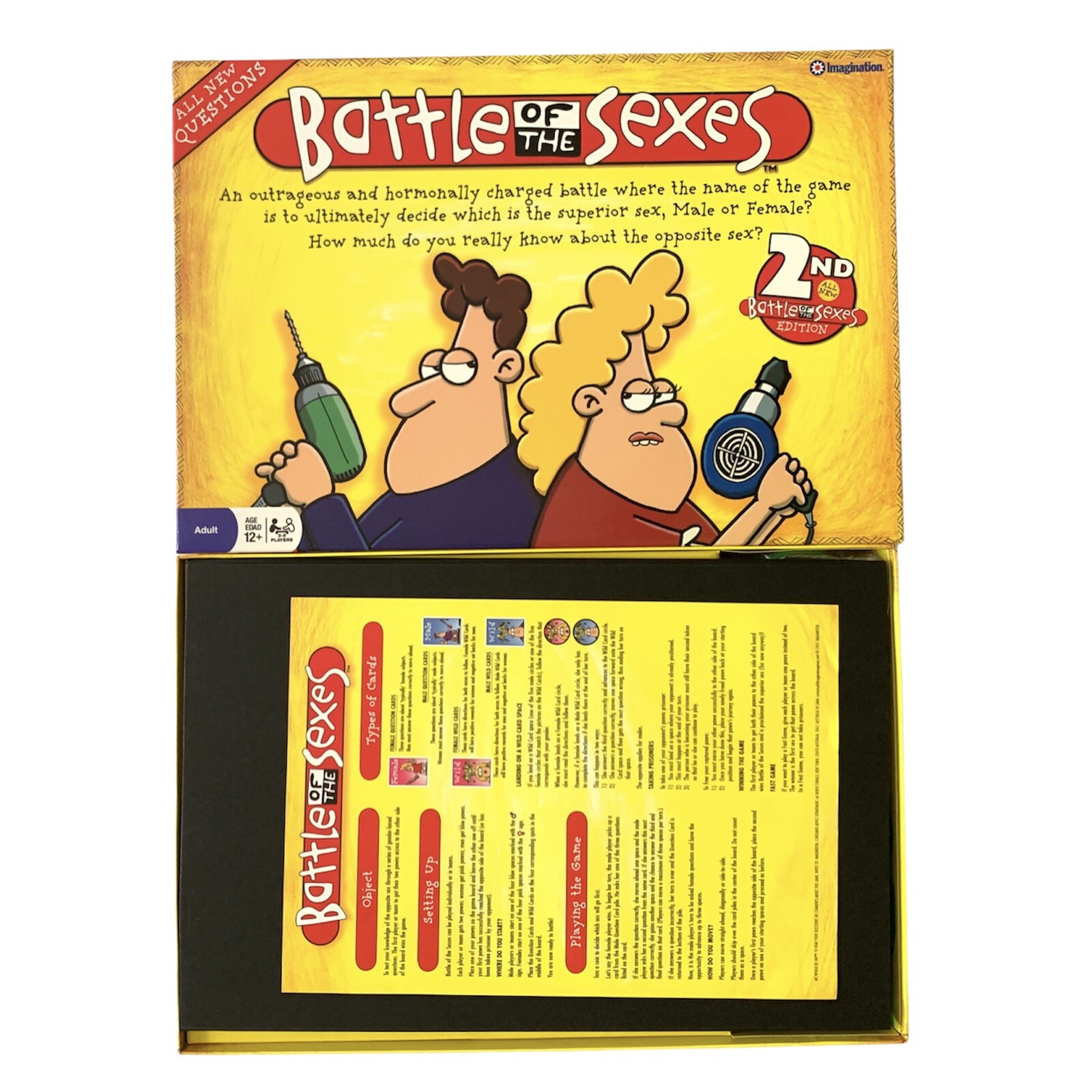Battle of the Sexes 2nd Ed. *EUC* Board Game. 2005. Imaginatioin. 2-8 Players