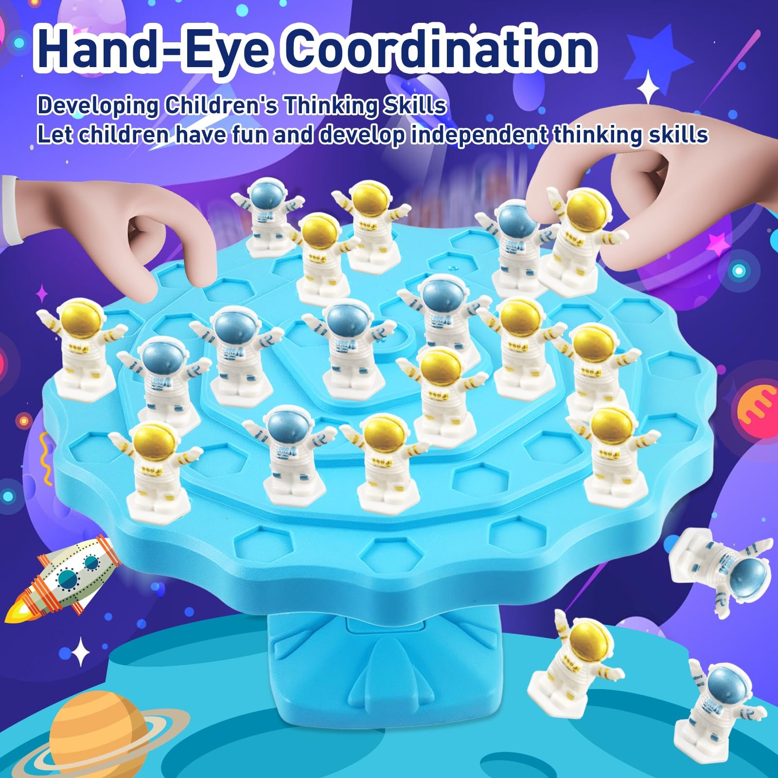 Astronaut Balance Game, 2-Player Balance Tree Board Game, Interactive Family