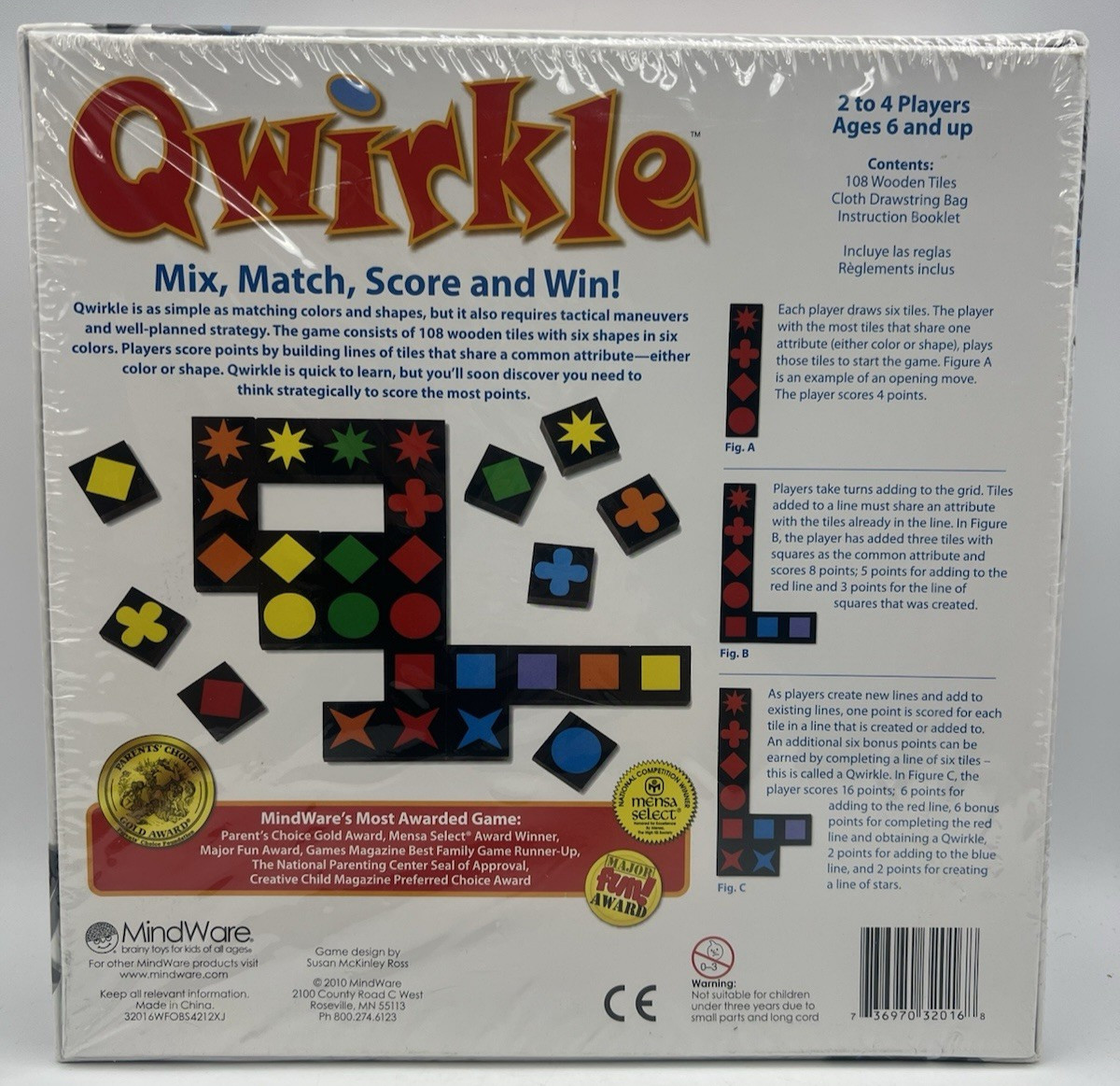 Qwirkle Board Game MindWare Sealed Family Strategy Game Ages 6+