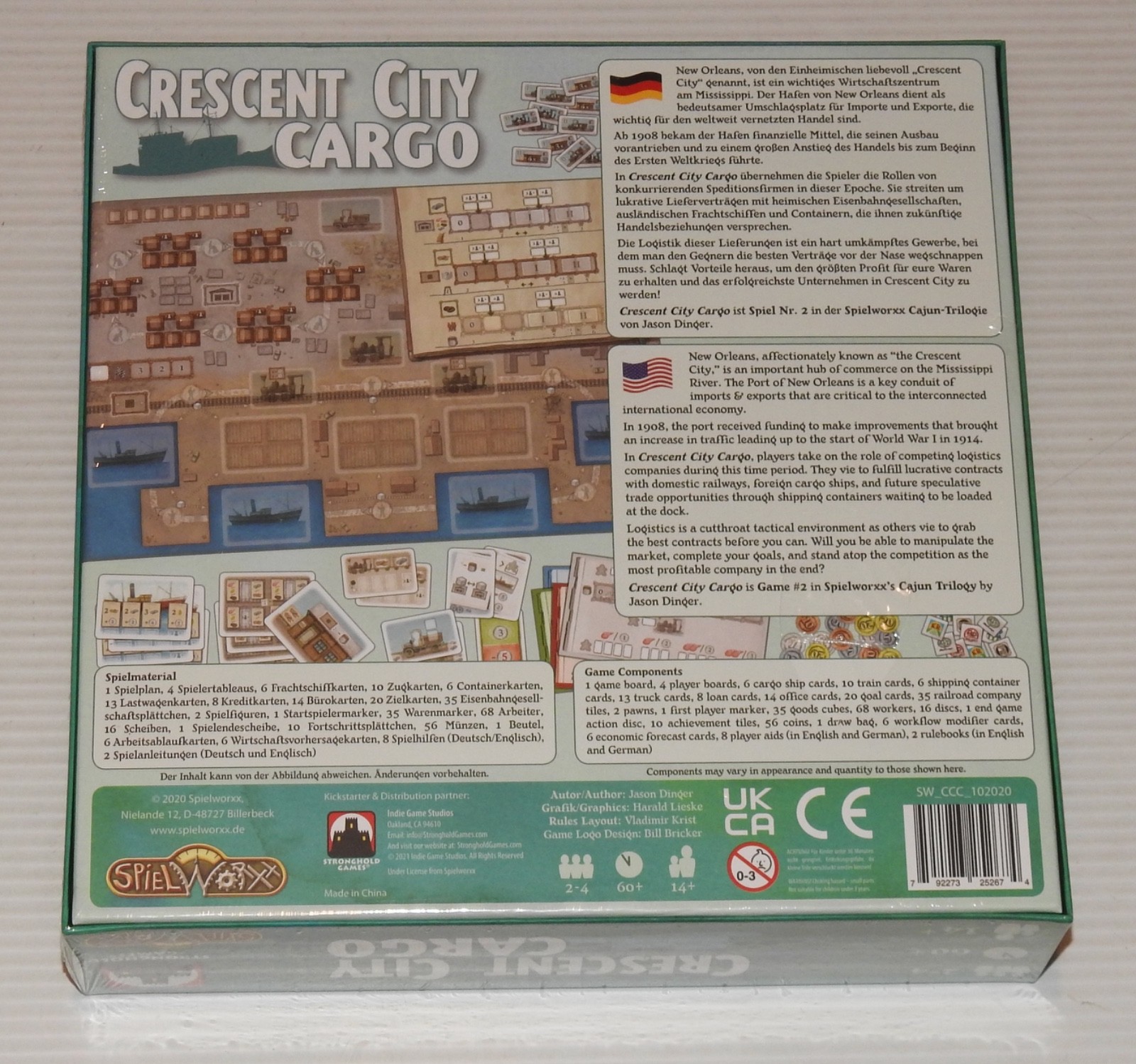 2020 Crescent City Cargo Spielworxx Board game New in Shrink Stronghold Games