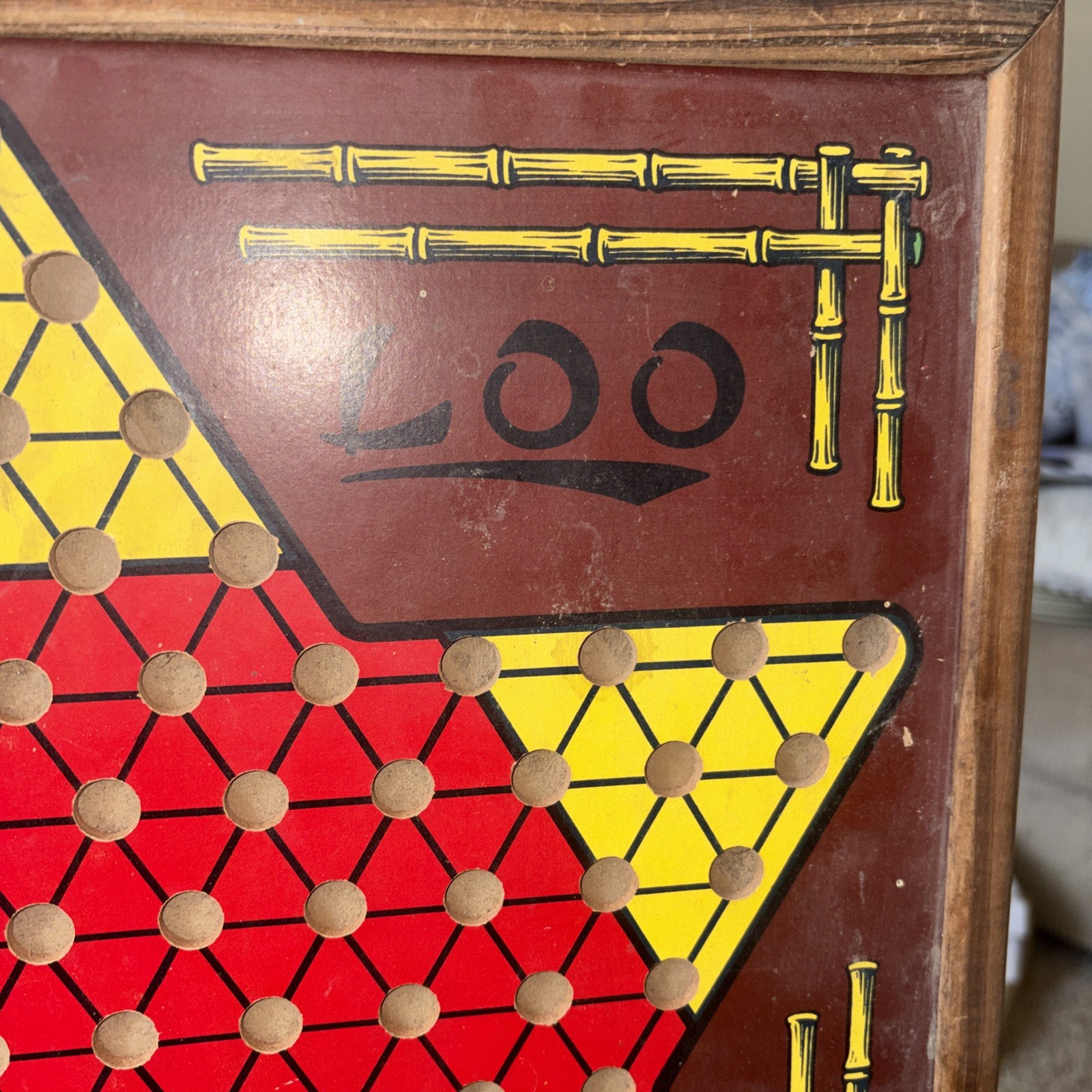 Vintage San Loo Chinese Checkers Board Ante Up Rummy