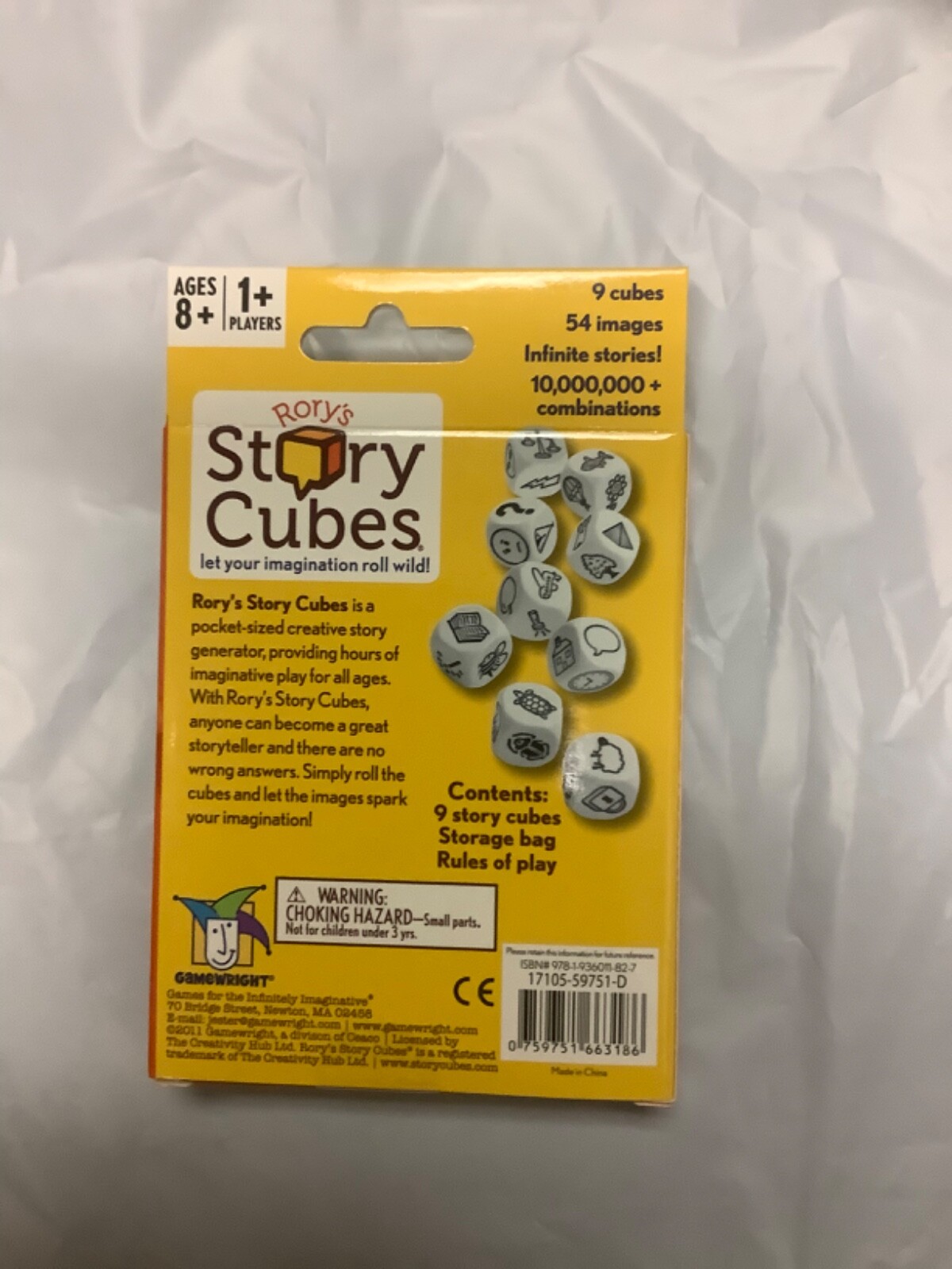 Rory’s Story Cubes – Original – 9 Cubes, 54 Images, Storage Bag Orange