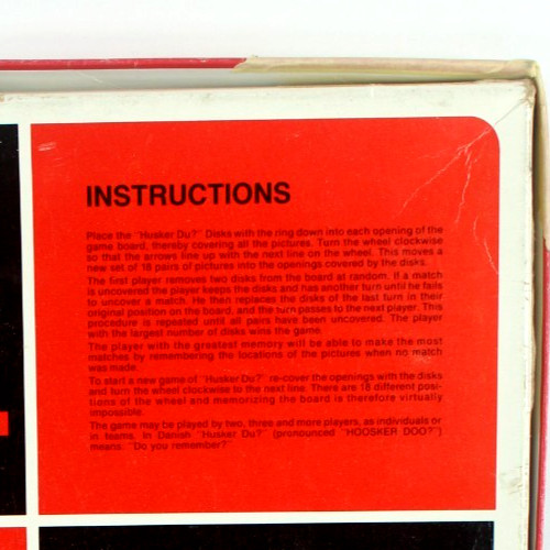 Husker Du? 1970 Kids Memory Game w/ 37 Discs, Game Board. Vintage, Hard To Find