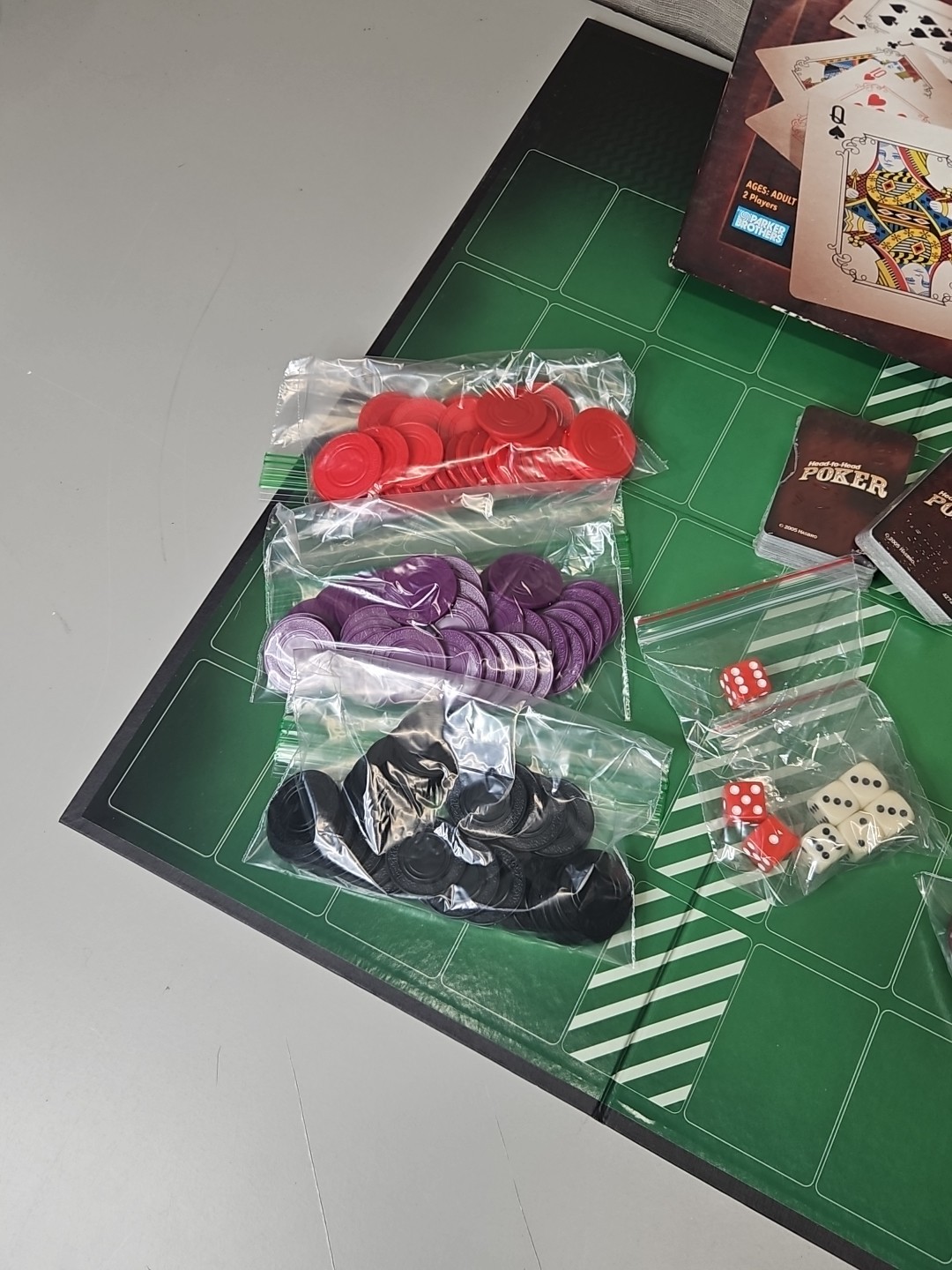 Head to Head Poker Game Complete Set Cards Chips Travel Board Game