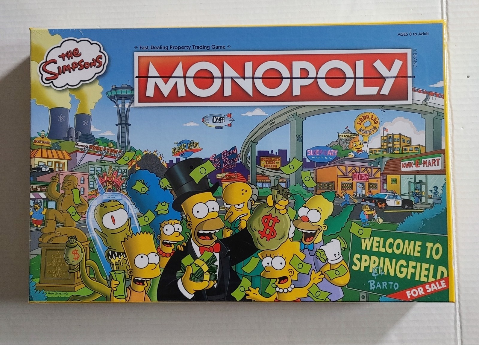 The Simpsons Monopoly Board Game Welcome to Springfield Brand New Sealed