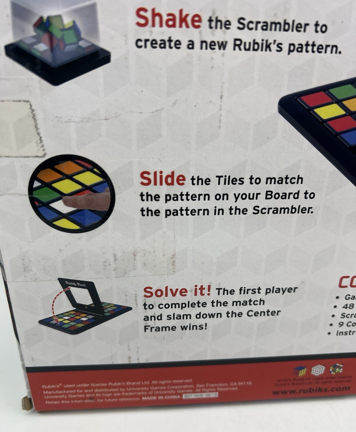 Rubik’s Race Board Game 2 Player Puzzle Challenge Complete University Games