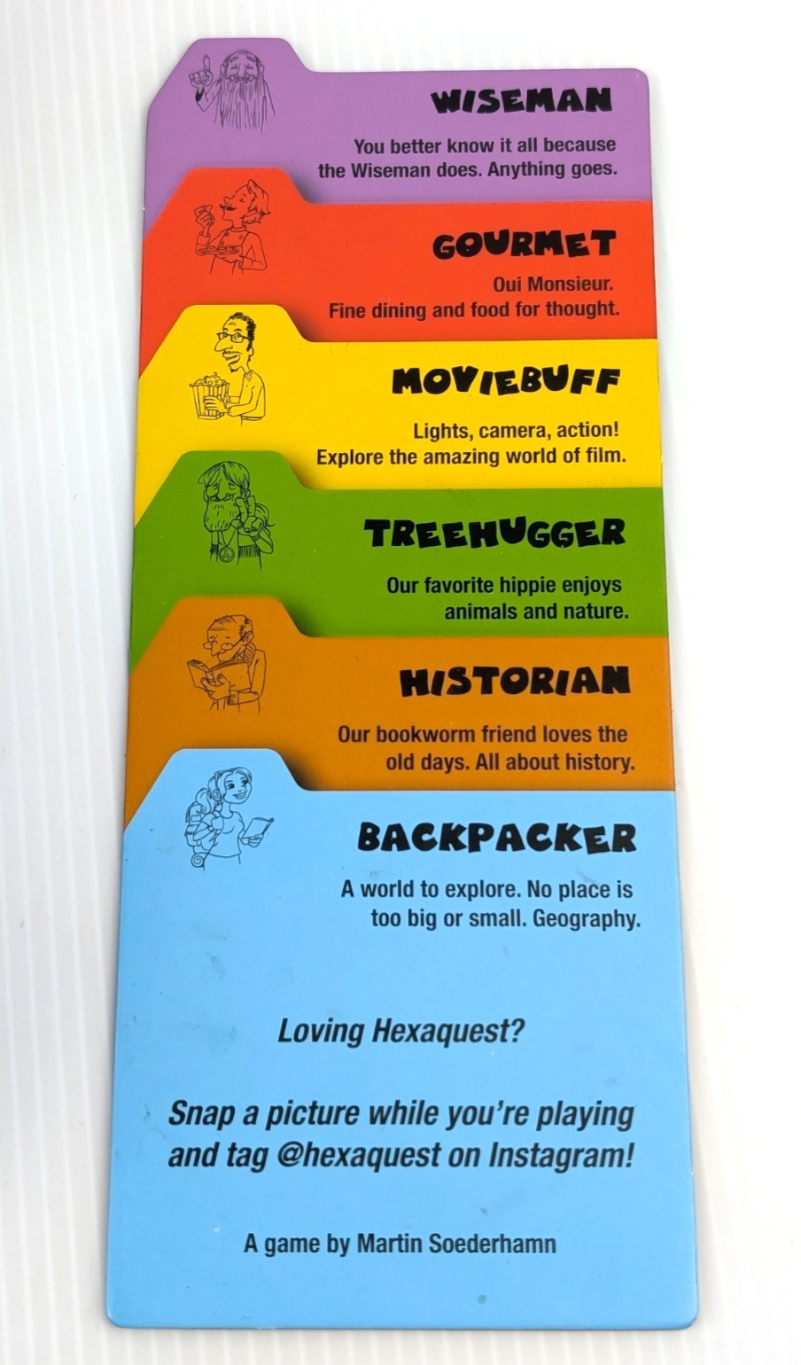 HexaQuest Strategic Trivia Game Tumbling Heads 100% COMPLETE Second Edition