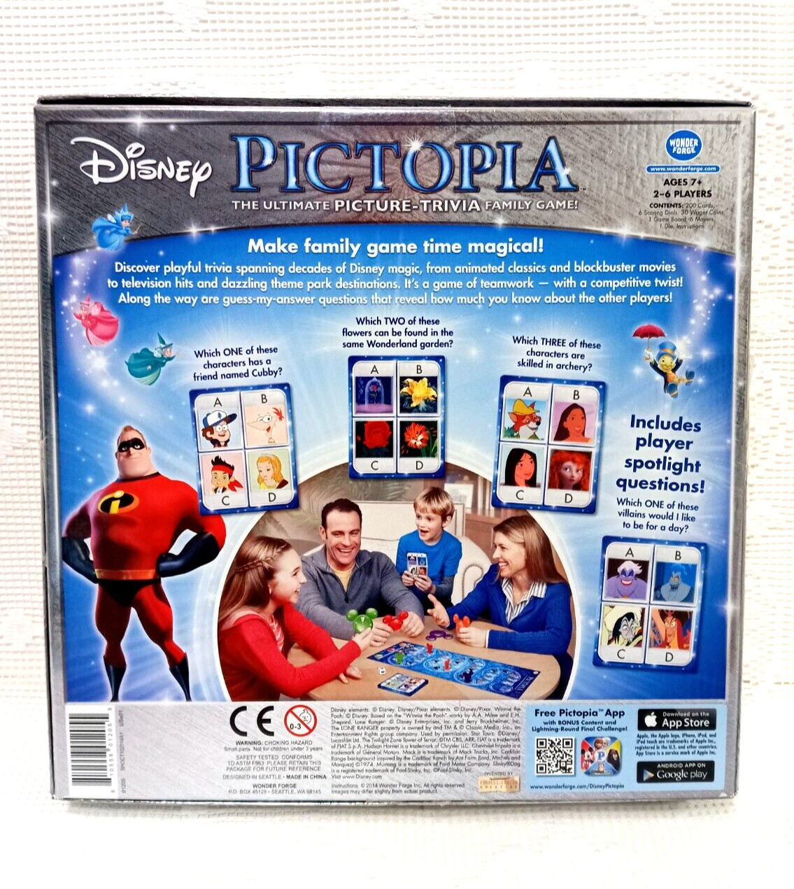 Disney PICTOPIA Family PICTURE TRIVIA BOARD GAME Complete 1000 QUESTIONS