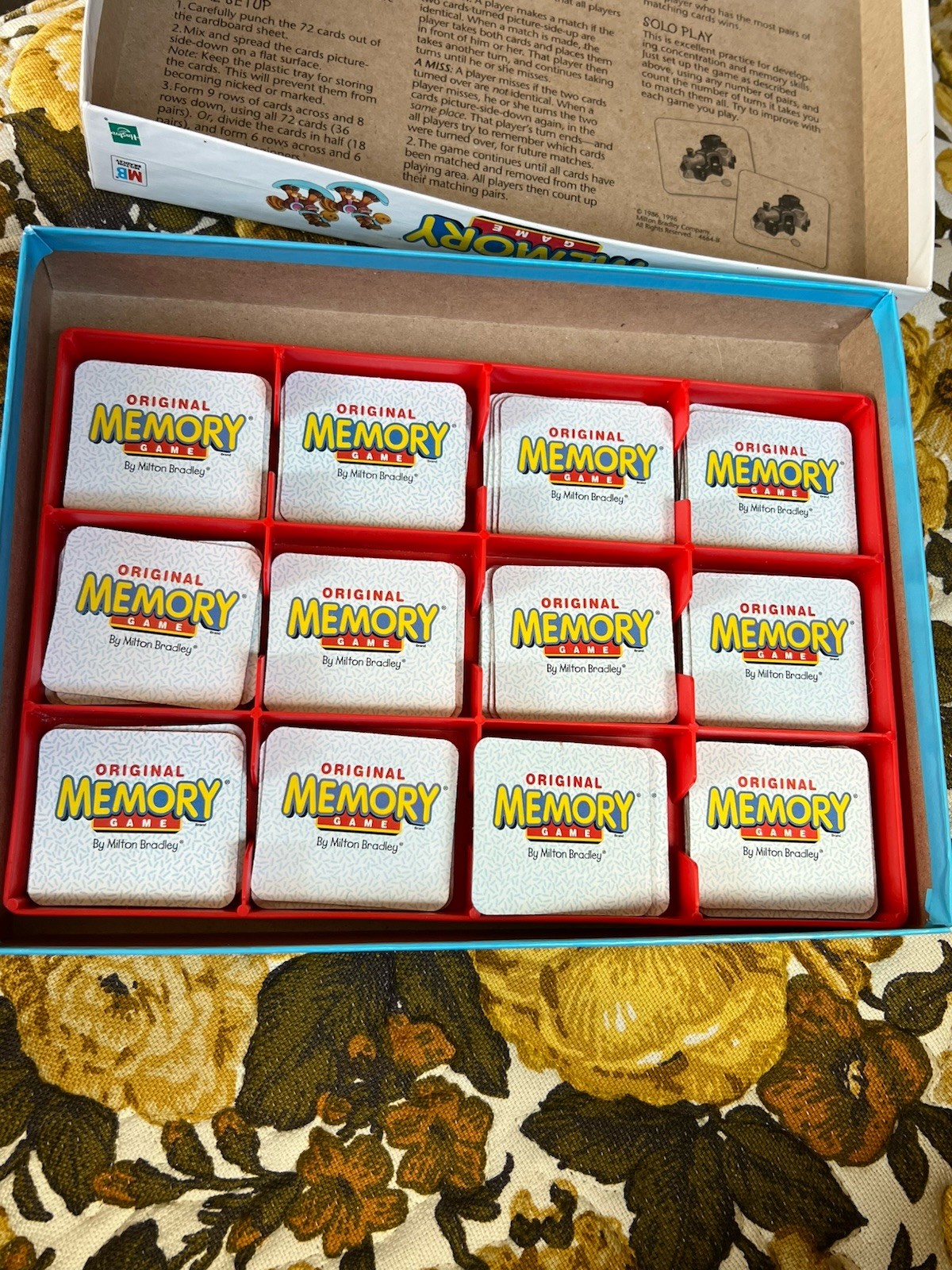 Vintage Original Memory Game by Milton Bradley 2001 Edition