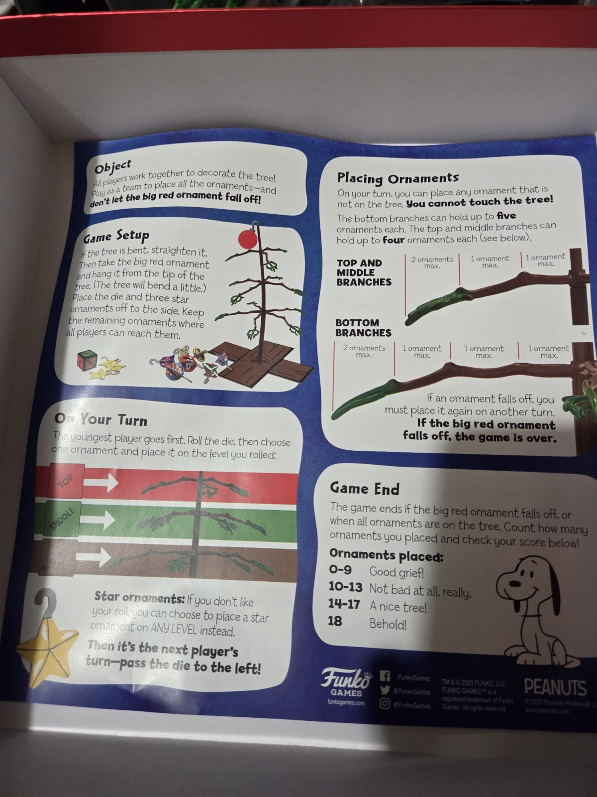 Funko Peanuts Charlie Brown Trim the Tree Complete Game for 1-5 Players