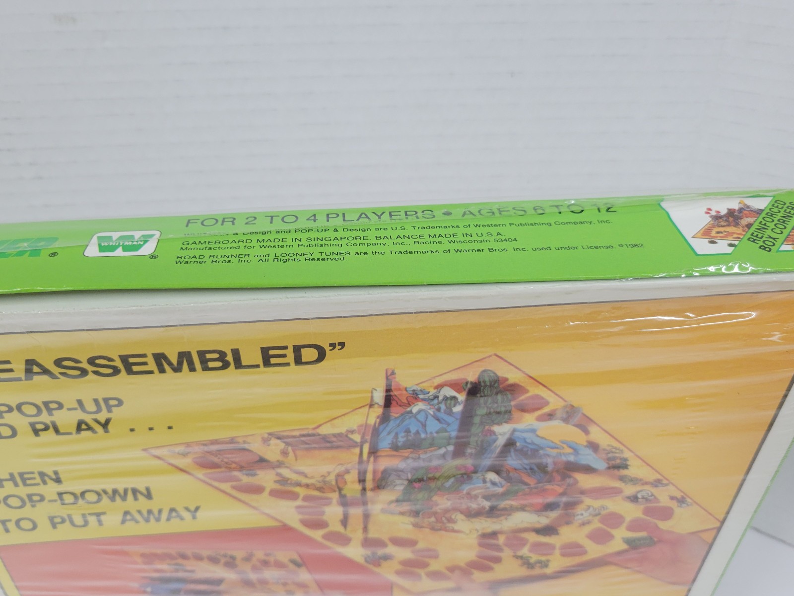 1982 Road Runner Pop Up Game by Whitman Brand New Old Stock Sealed Damaged Box