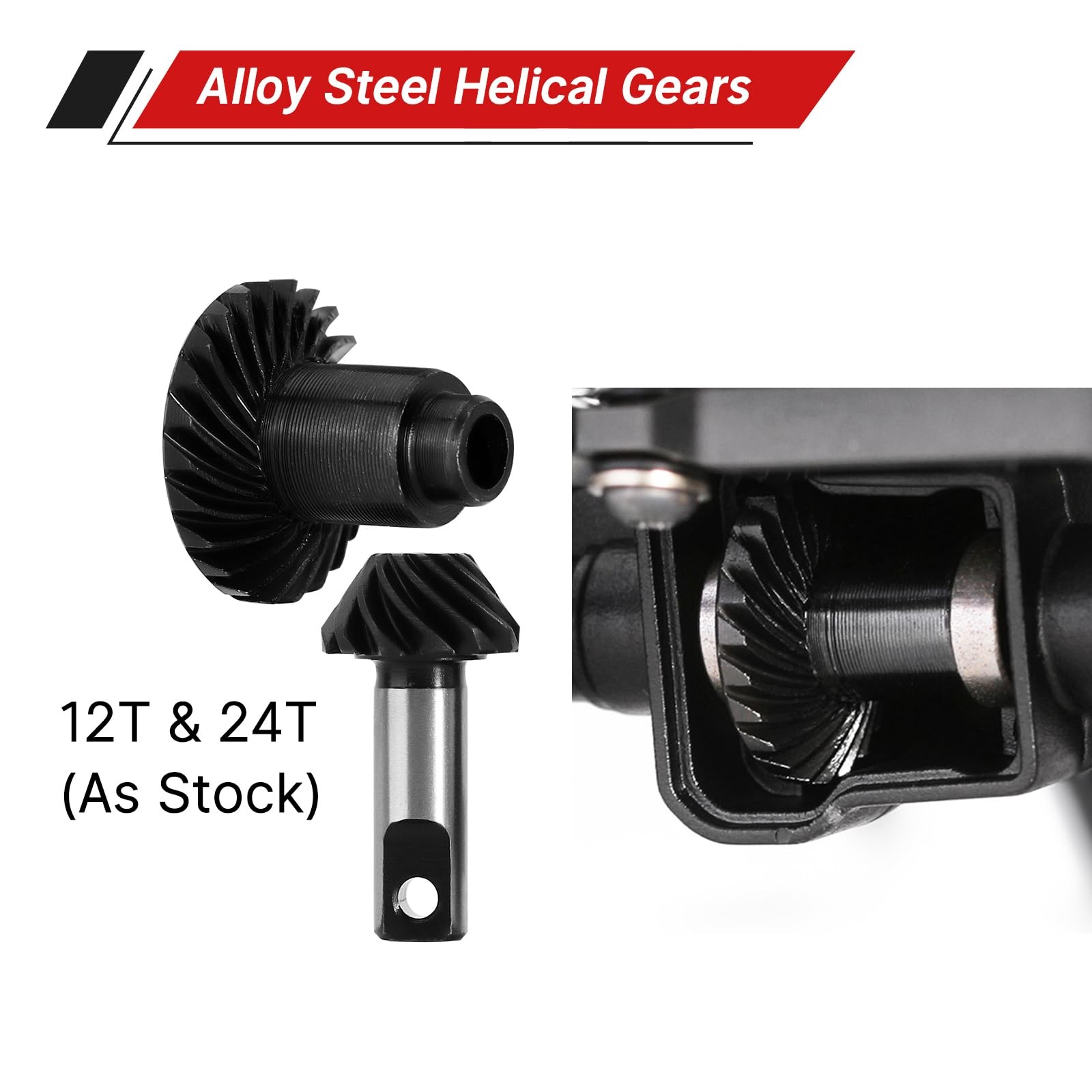 Front&Rear Axles +4mm Extended Aluminum TRX4M 1/18 RC Crawler 4M-61FR INJORA