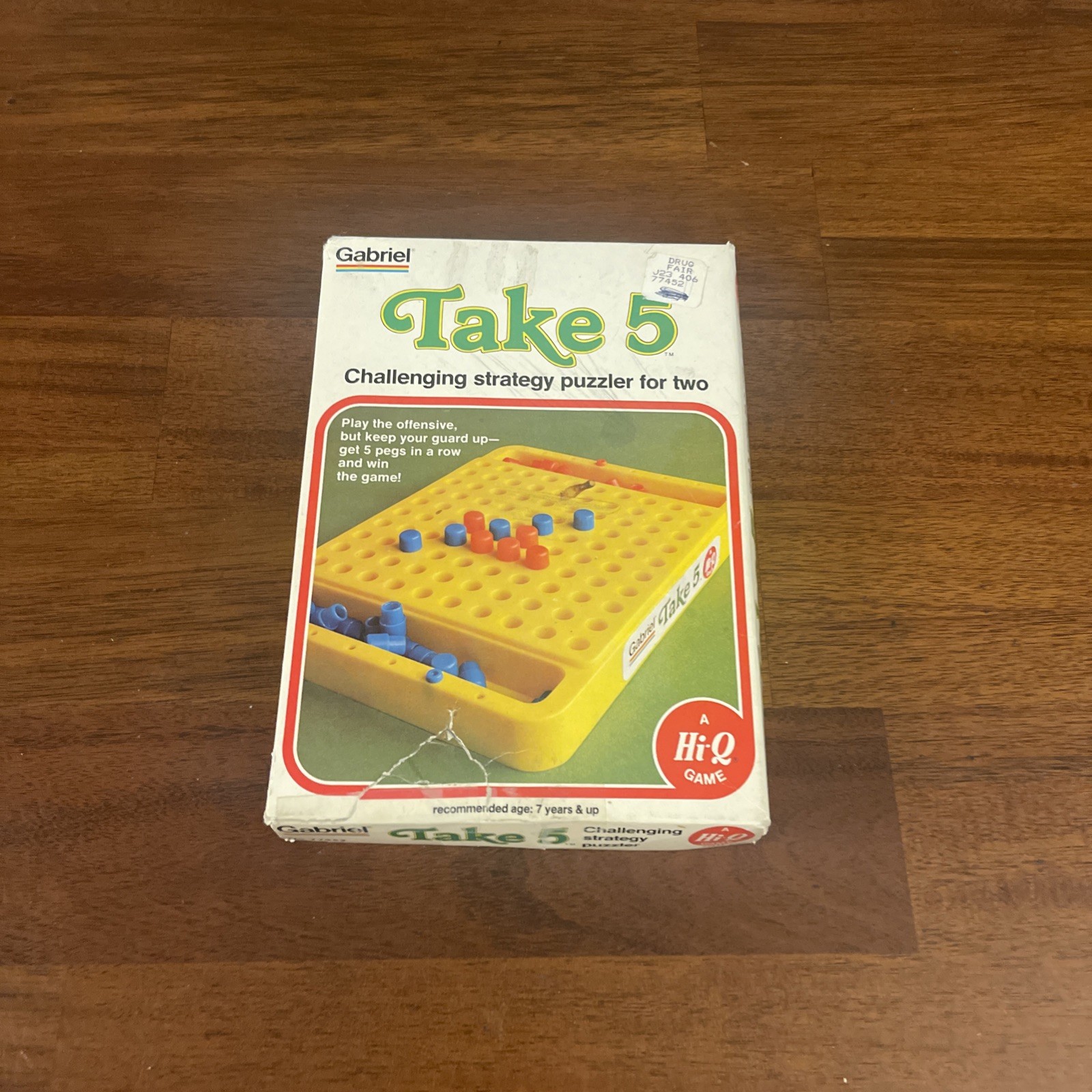VINTAGE GABRIEL GILBERT INDUSTRIES TAKE 5 HI-Q PEG STRATEGY PUZZLE GAME 1977