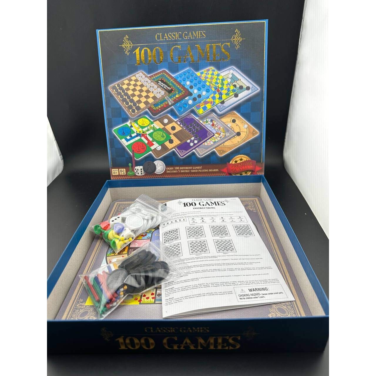 Ambassador Classic Games 100 Games Set 5 Double-Sided Boards – G01 (18)