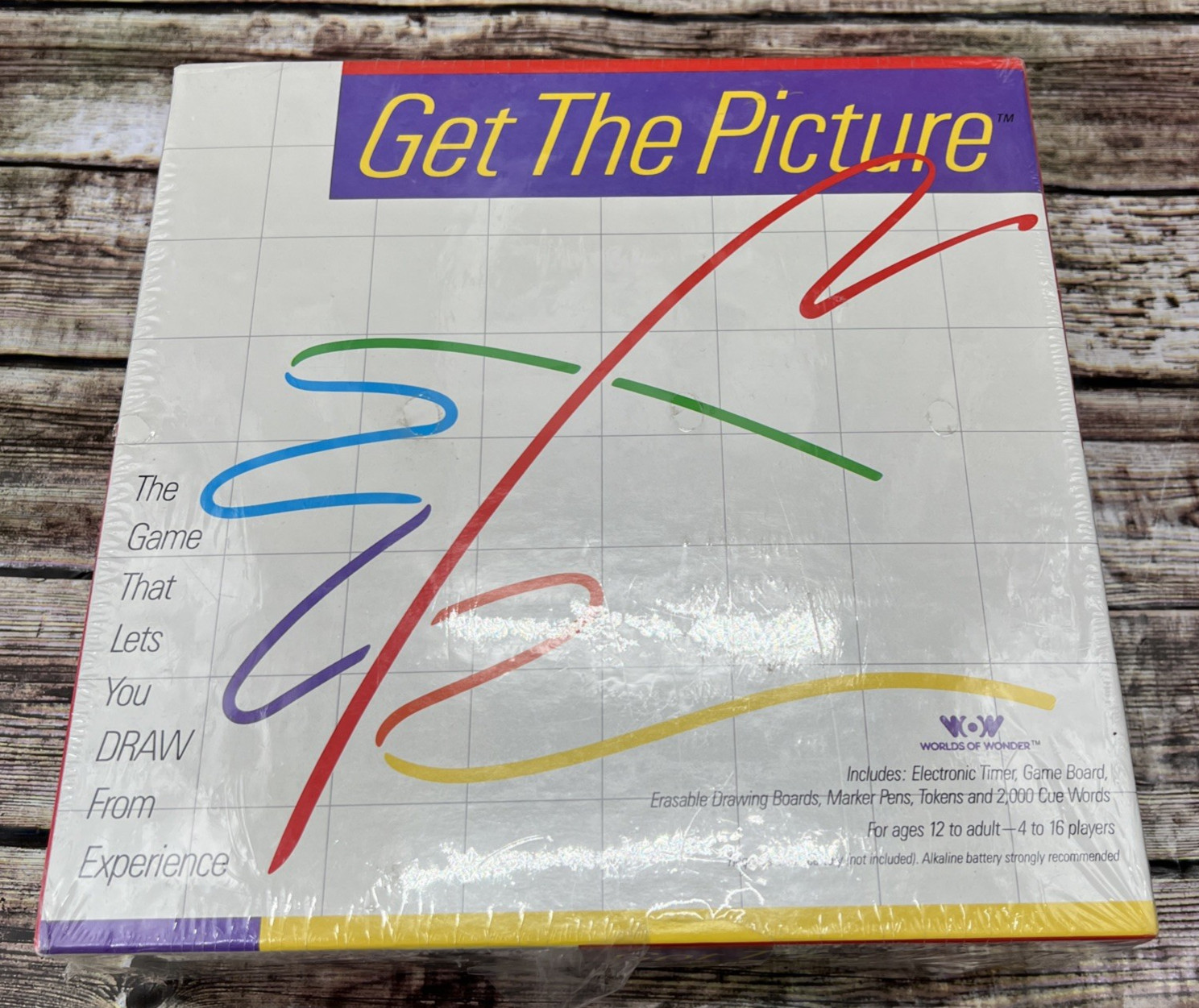 Get the Picture Board Game Worlds of Wonder Complete Vintage 1987 Factory Sealed
