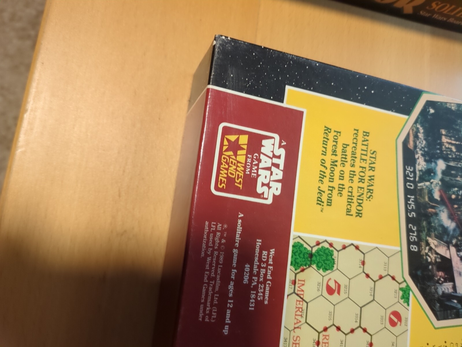 West End Games 1989: Battle for Endor Solitaire Boardgame Star Wars used