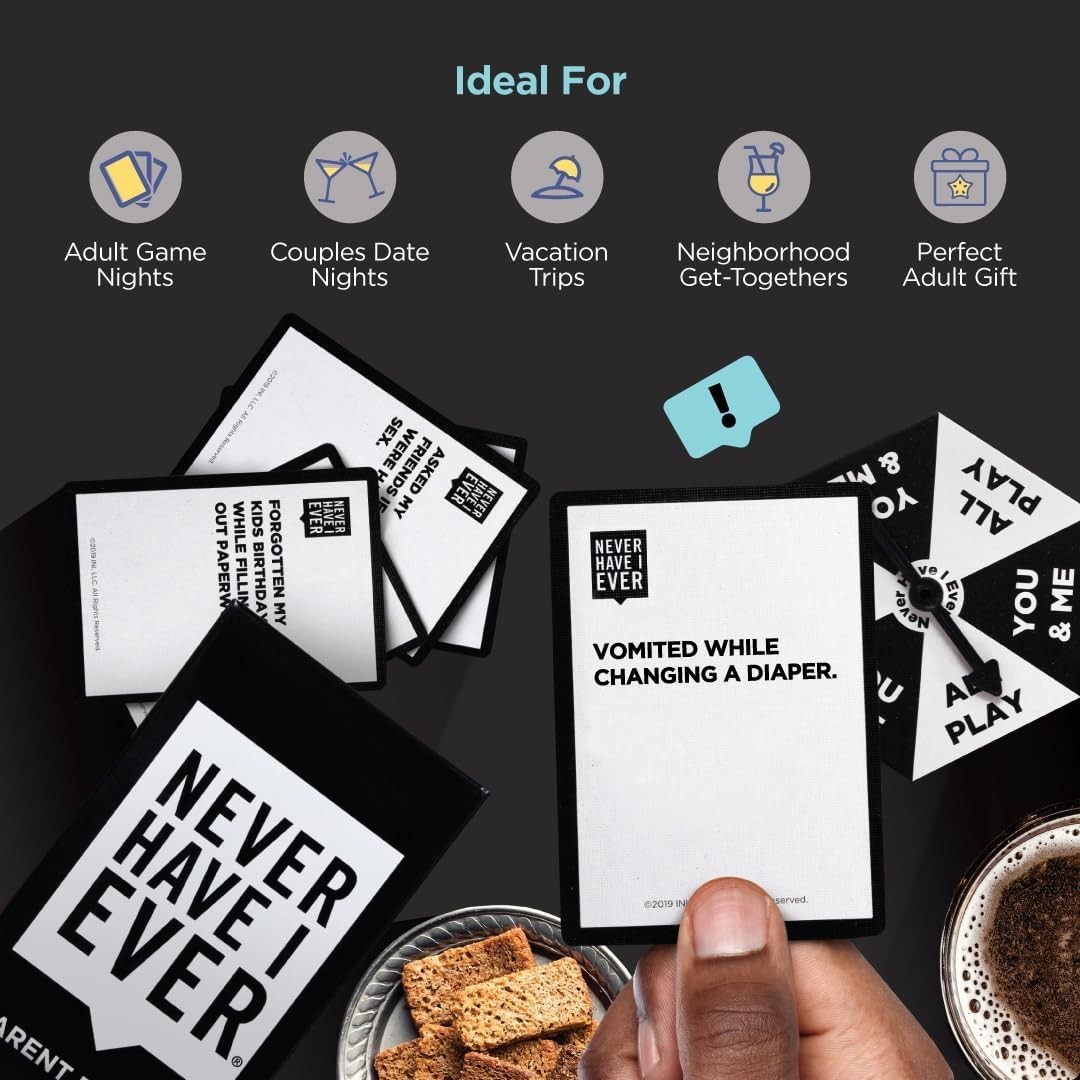 Never Have I Ever Parent Edition – Fun Game for Couples & Friends, Ages 17+