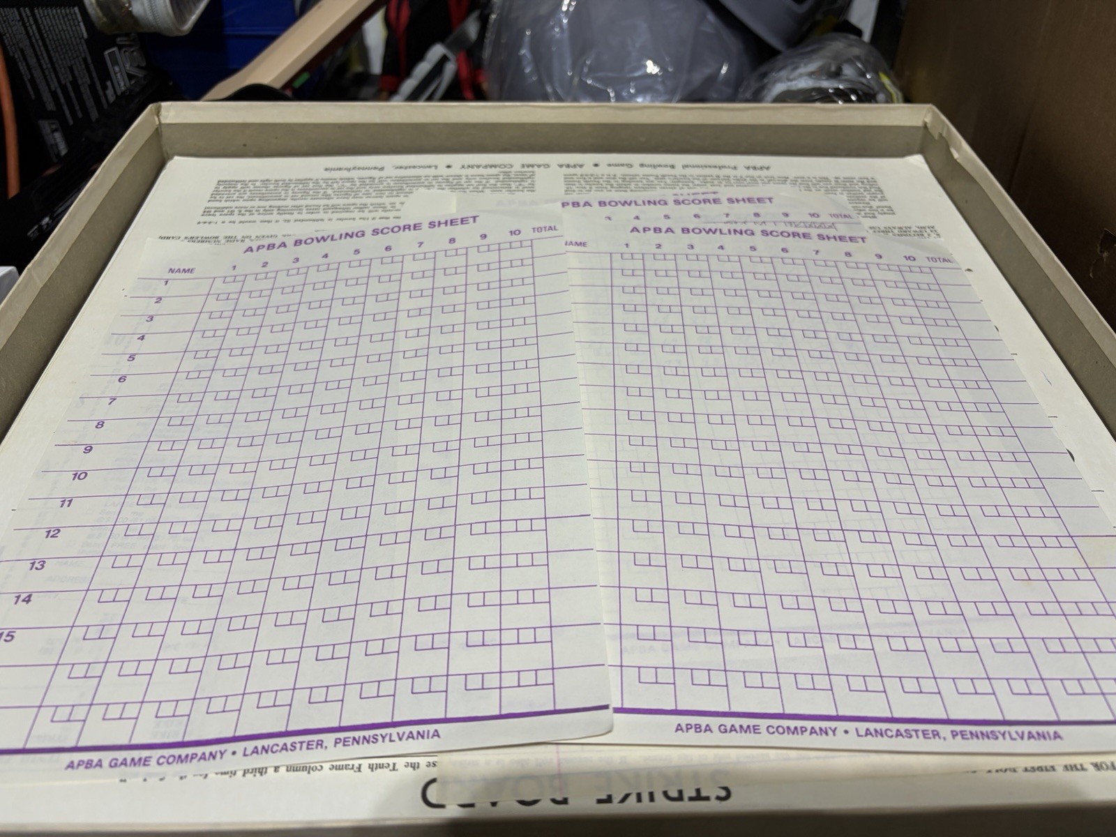 VTG 1978 APBA Pro Bowling Board Game w/8 Bowler Card Sets See Description