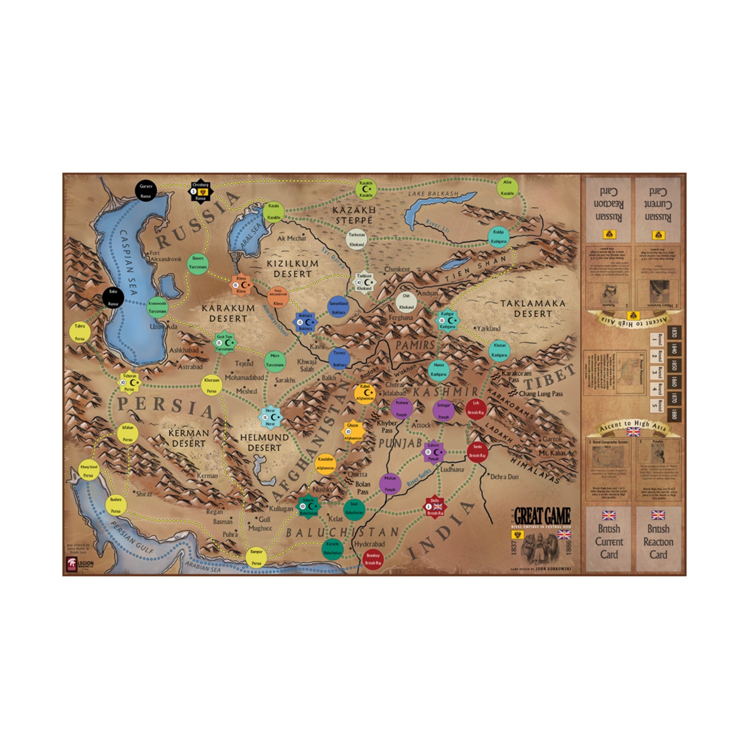 Legion Wargames Wargame Great Game – Rival Empires in Central Asia Box VG+/NM