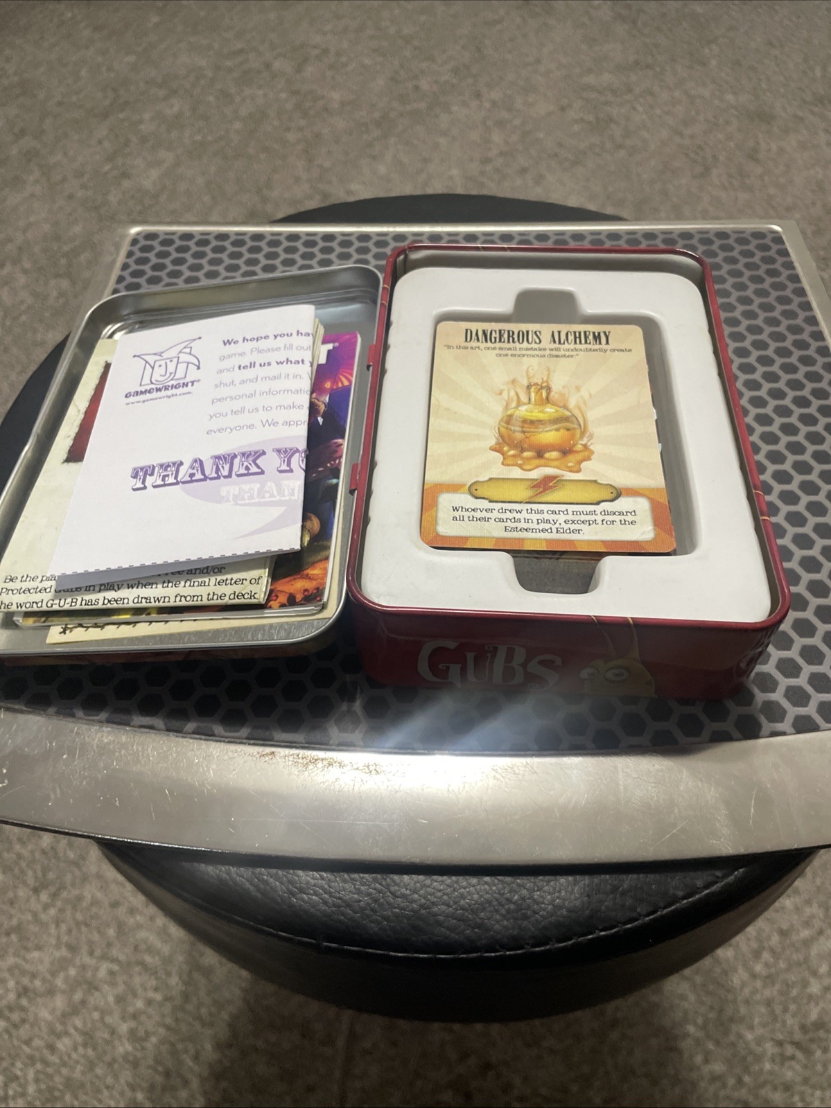 Gamewright: GUBS A Game of Wit and Luck (complete with tin case and sticker)