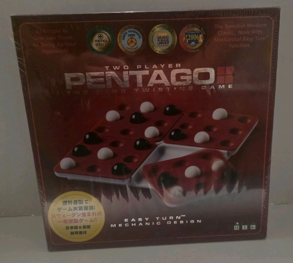 NEW IN BOX 2 Two Player Pentago Mechanic – The Mind Twisting Game – 8+ years