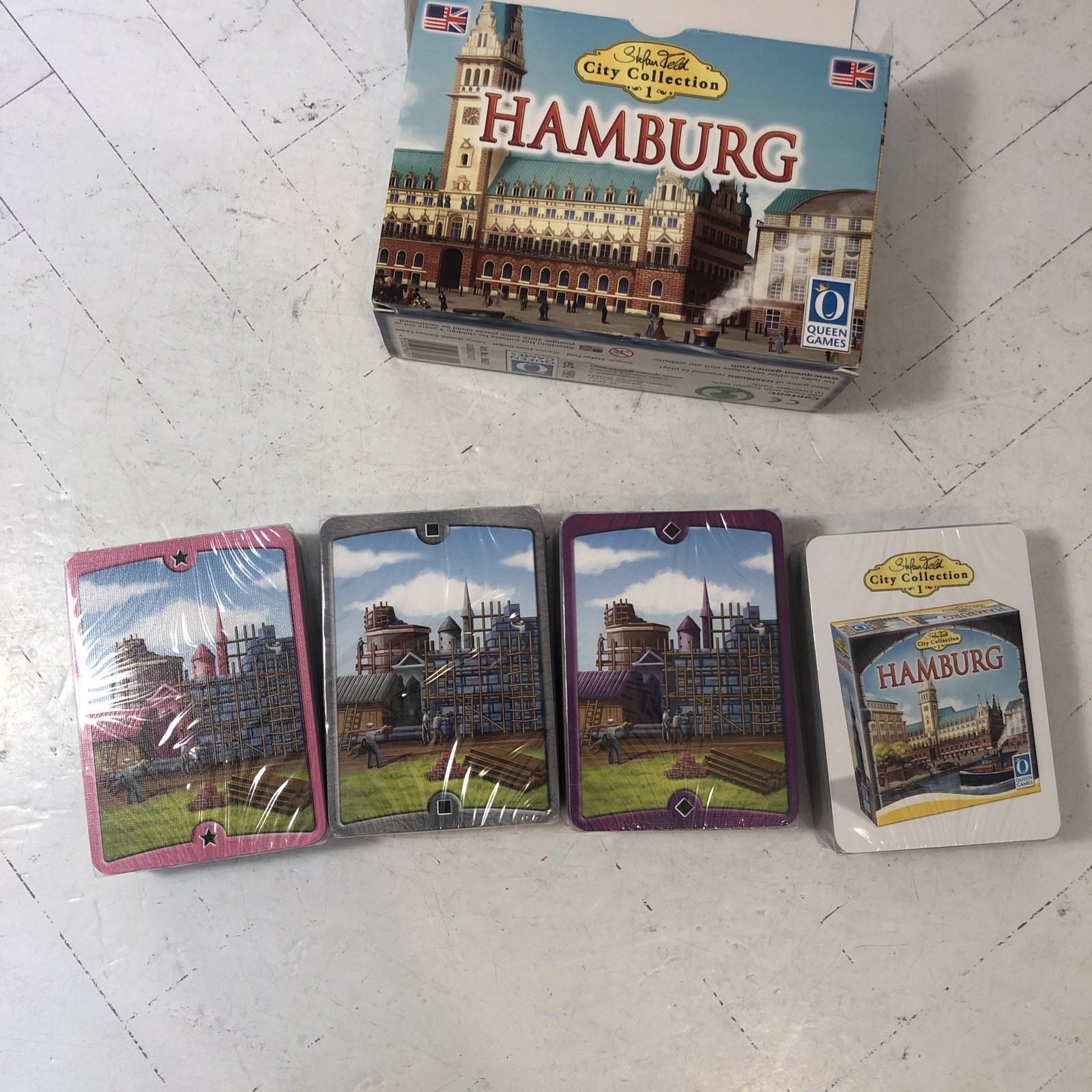 Hamburg Stefan Feld City Collection 1 English text card decks pack Queen Games