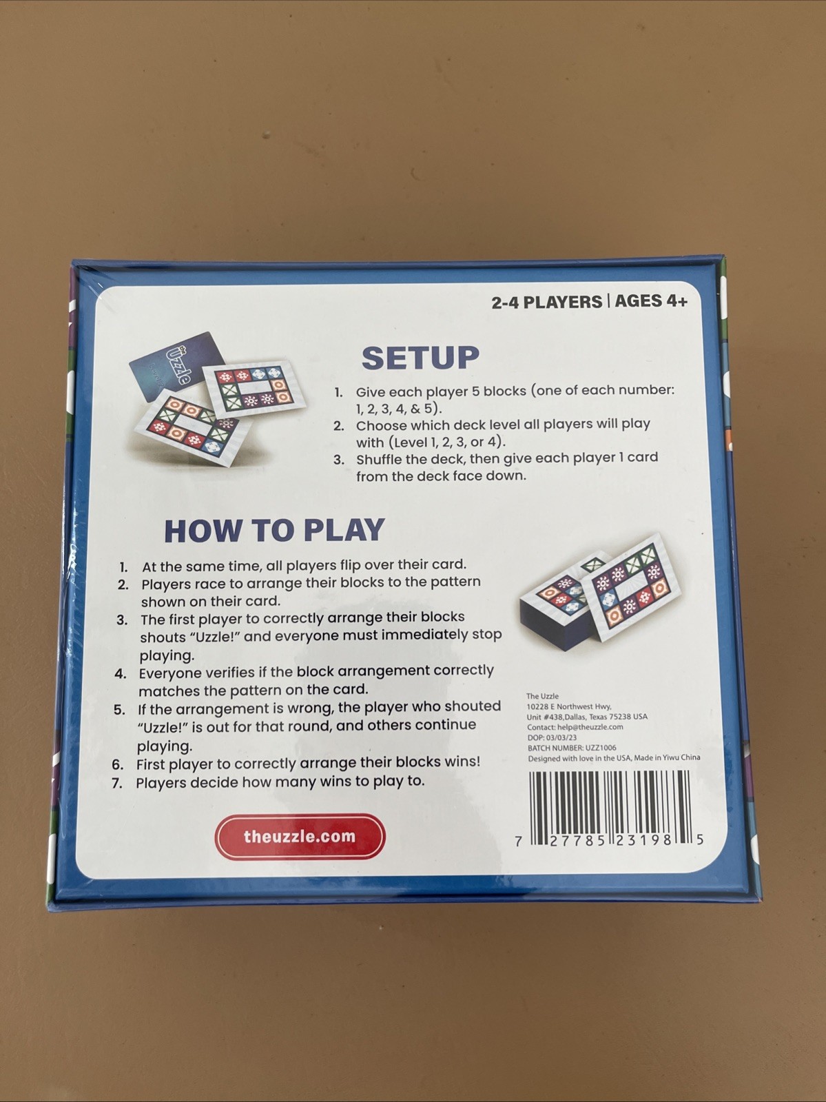 The Uzzle Board Game – Family Board Game for Children & Adults – New Sealed