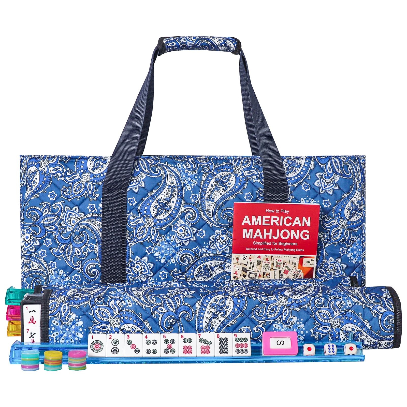 American Mahjong Game Set, 166 9 inches x 20 x 3 inches, Blue