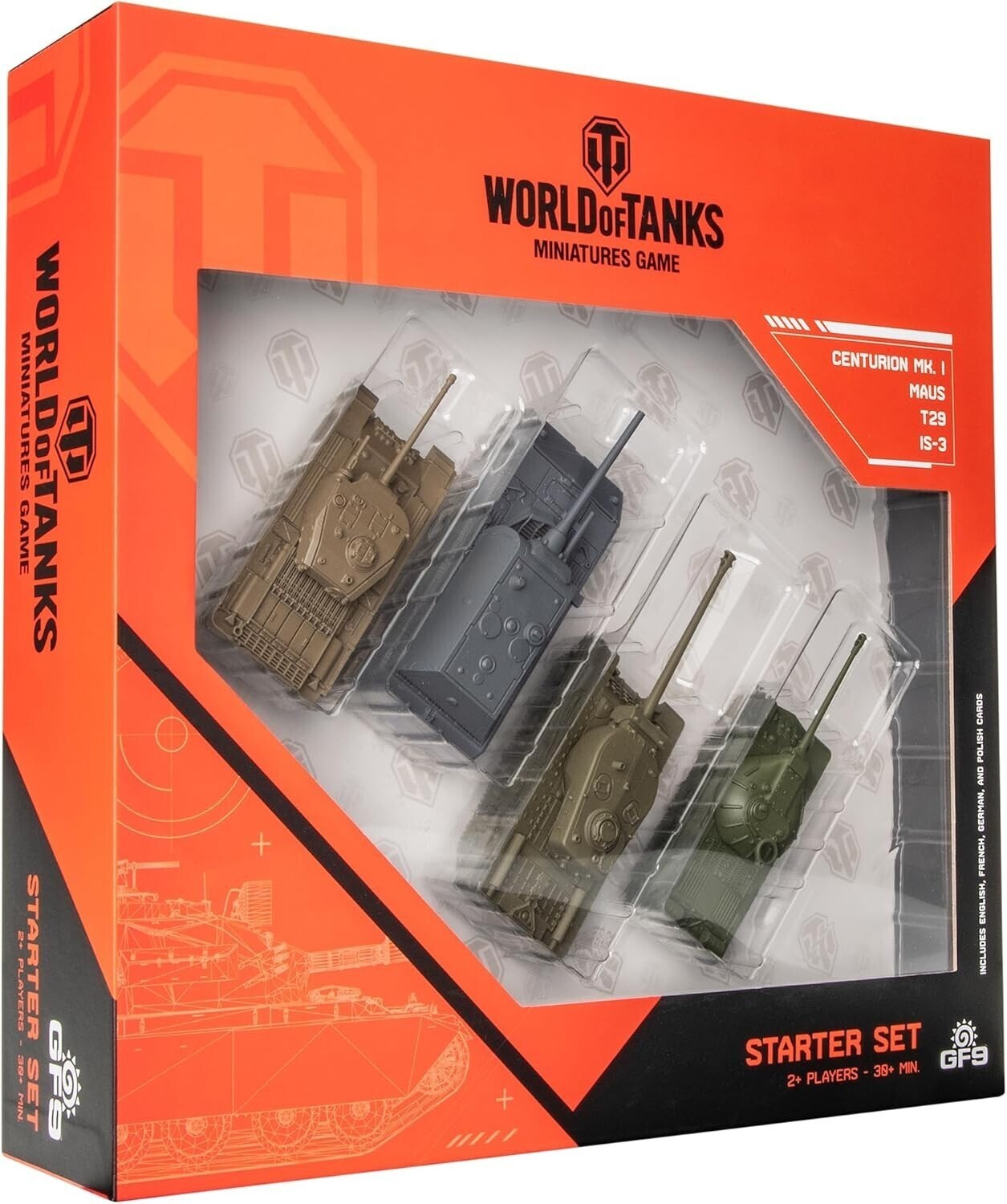 World of Tanks: Starter Set (Maus, T29, IS-3, Centurion) Gale Force 9 | New 2023