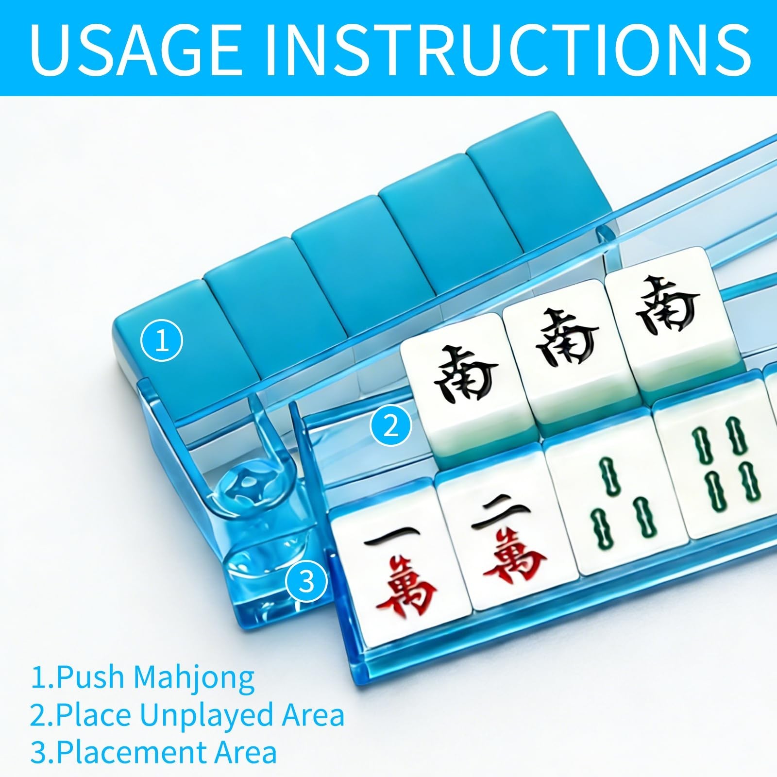 17.6″ Modern Mahjong Racks Set of 4 – Multi-Color Acrylic Pushers & Rods Combo