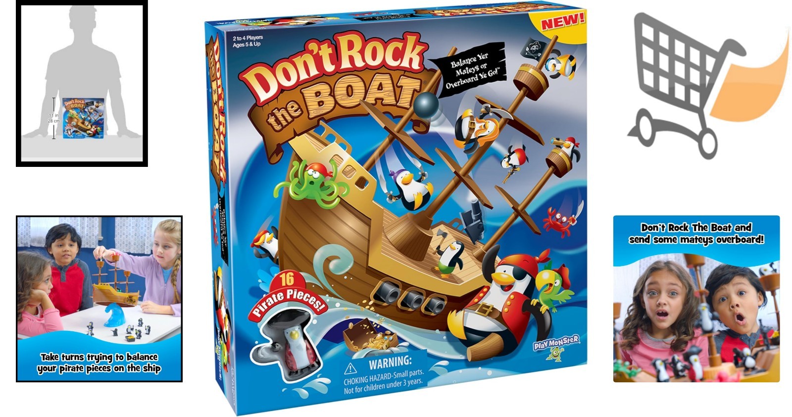 Kids Pirate Balance Board Game Family Game for Kids Adults Multi-Player Fun
