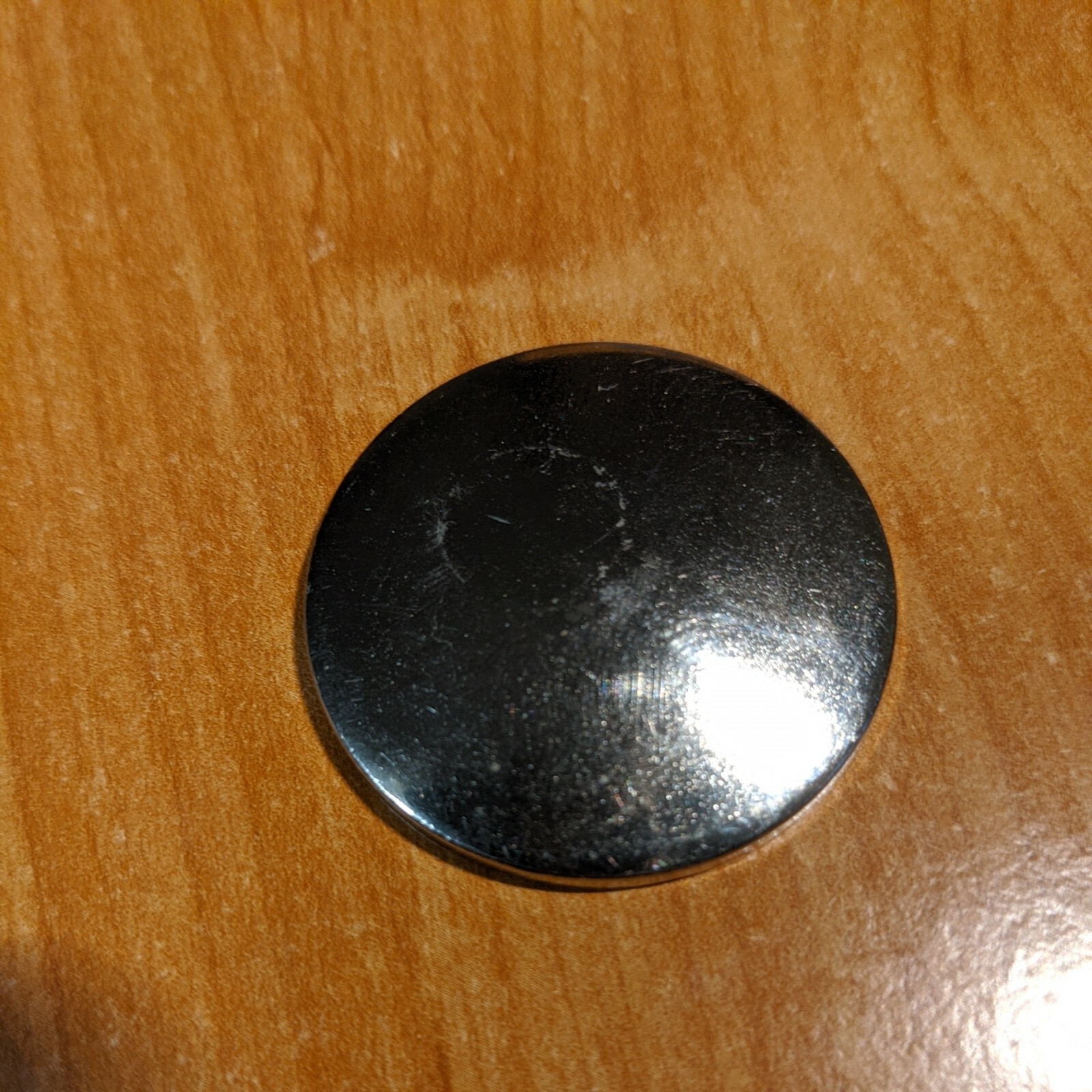 Rare Vintage Shiny Silver Heavy Metal Pog Slammer