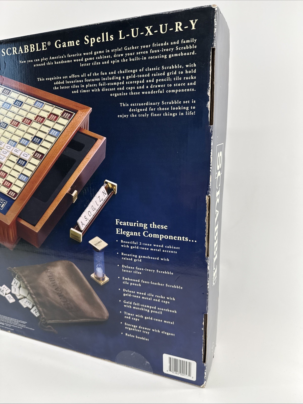 Scrabble Luxury Edition Rotating Wooden Board Game Winning Solutions – Brand New