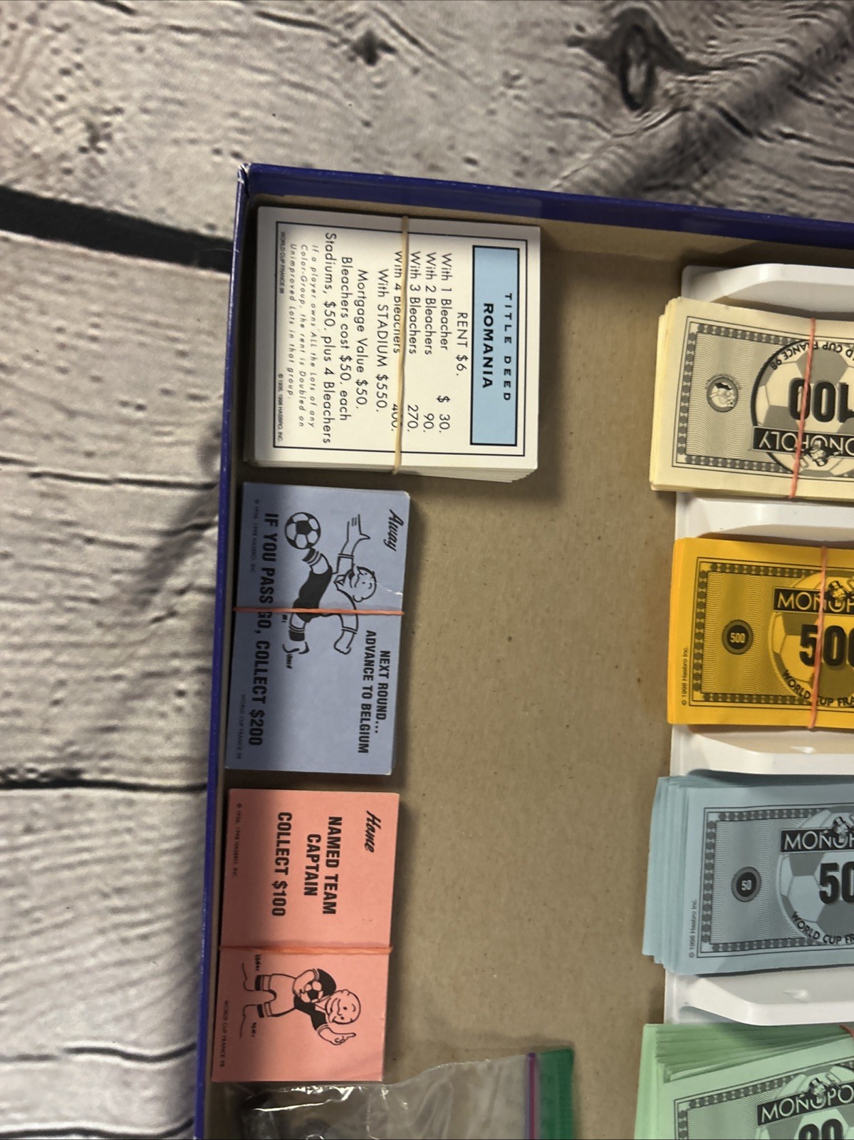 Monopoly World Cup France 98 Edition – Complete Pieces, No Instructions